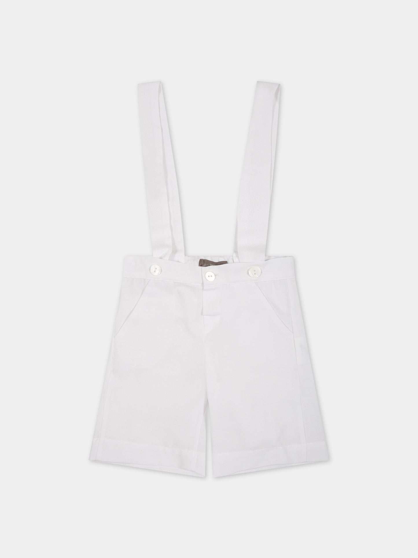 Shorts bianchi per neonato,Little Bear,6208 BIANCO