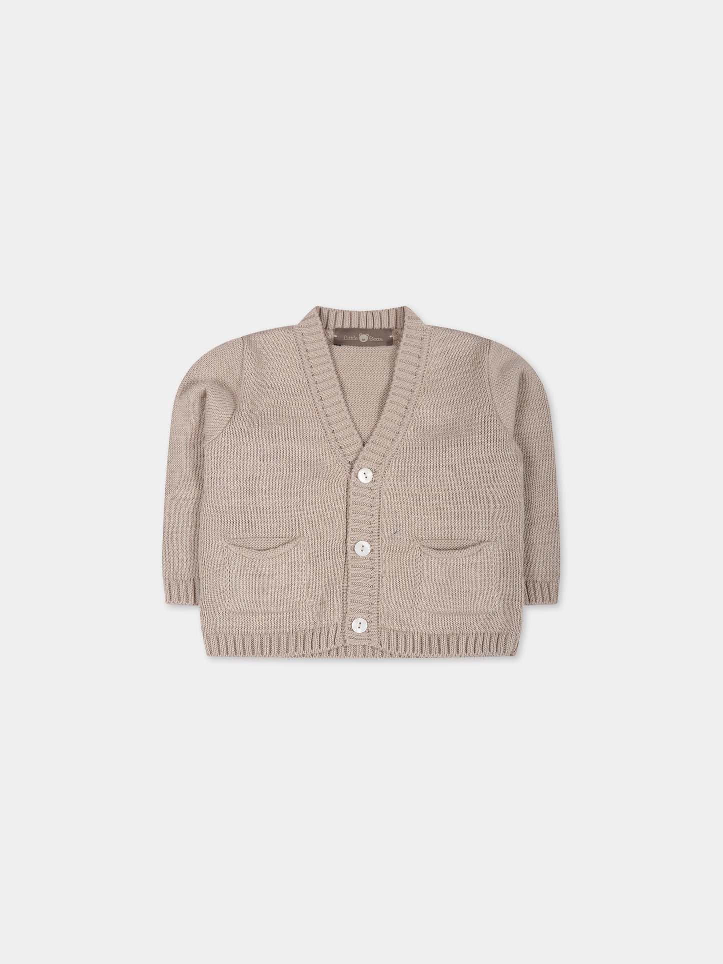 Cardigan beige per neonato,Little Bear,6150 CORDA