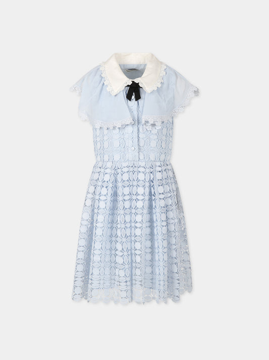 Vestito celeste per bambina con fiocco,Self-portrait,RS23 736S BL 22458543