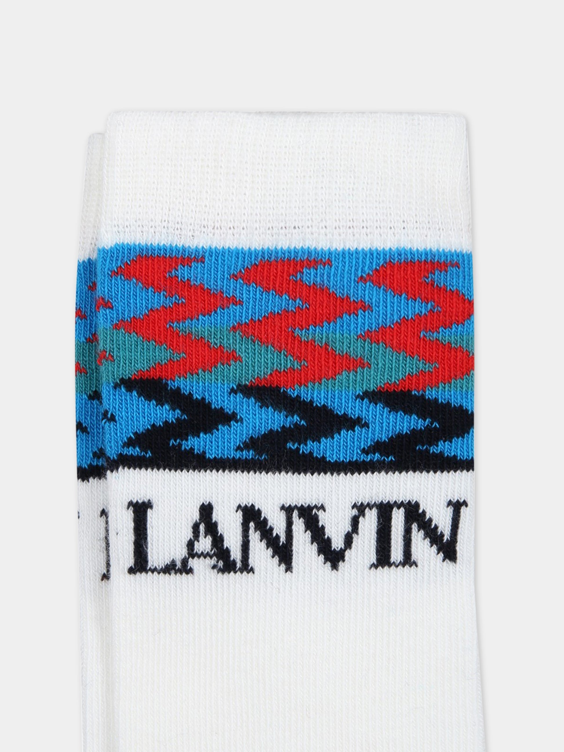 Calze bianche per bambino con logo,Lanvin Petite,N20012 10P
