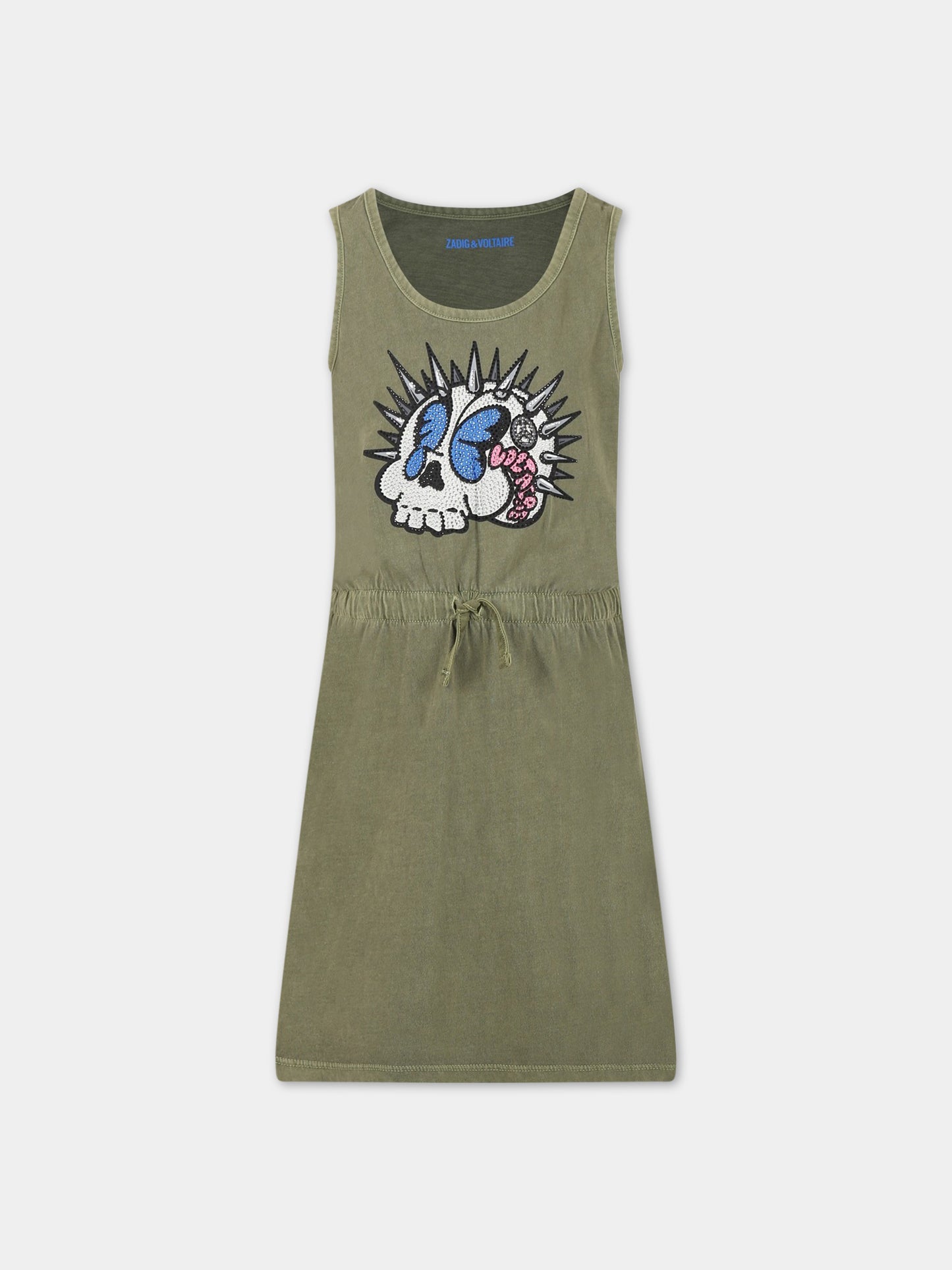 Vestito casual verde per bambina,Zadig & Voltaire Kids,X12196 656