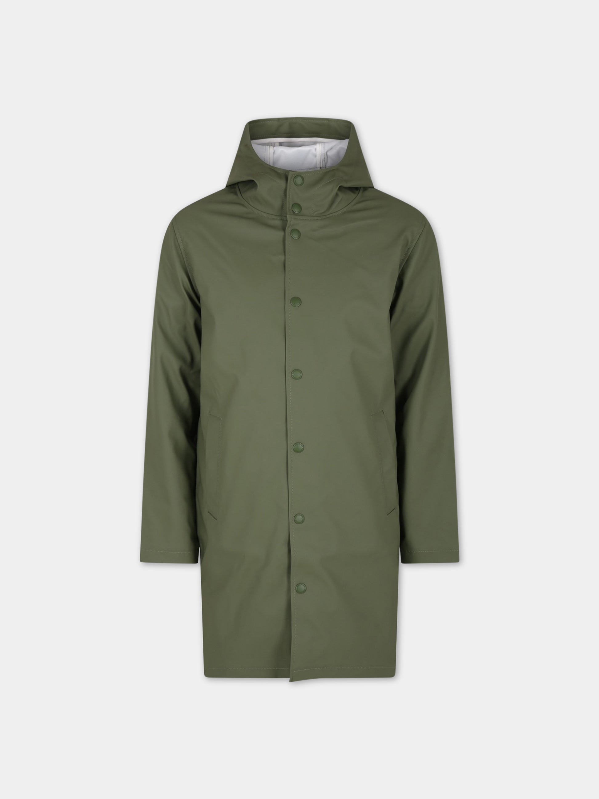 Cappotto con cappuccio verde per bambino,Zadig & Voltaire Kids,X26072 656