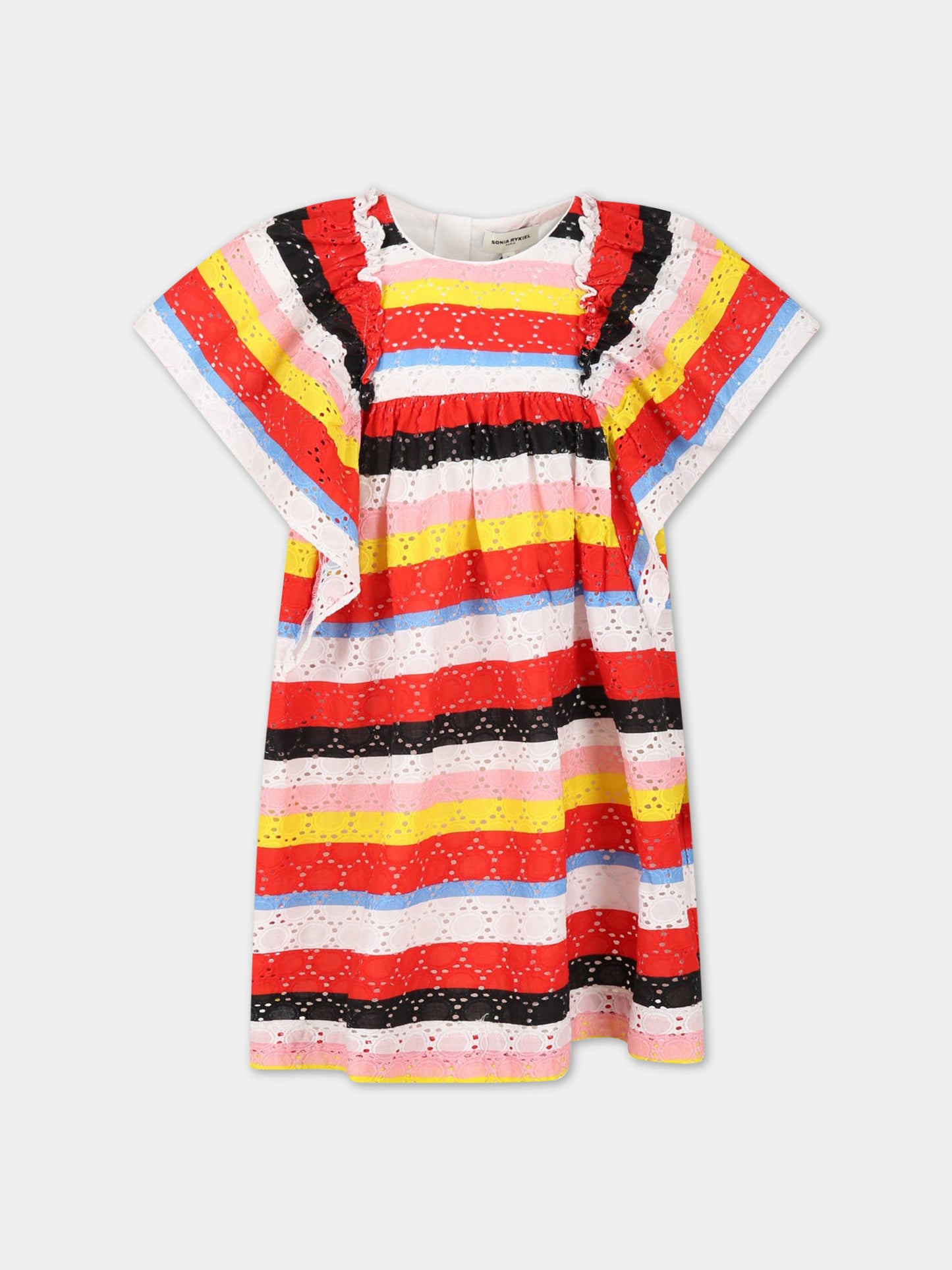 Vestito multicolor per bambina con logo,Sonia Rykiel Paris,A12000 Z41