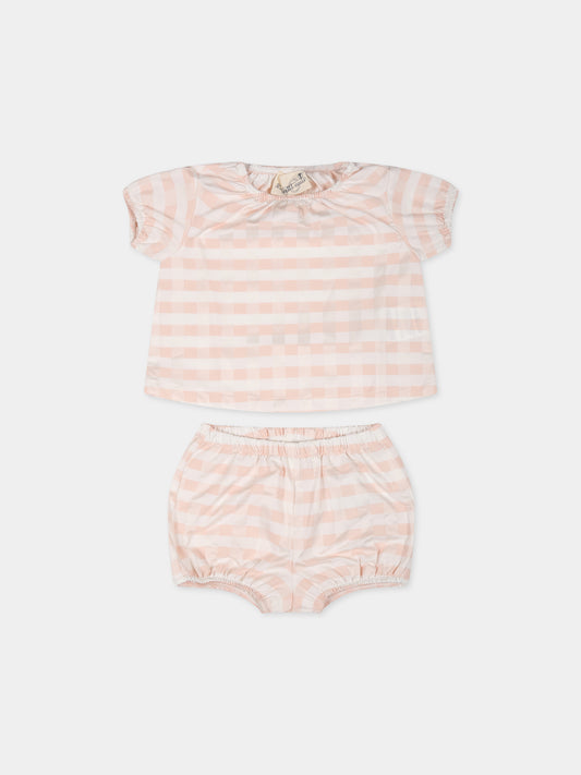 Completo rosa per neonata,Le Petit Coco,LGCD003 CQ304 C004