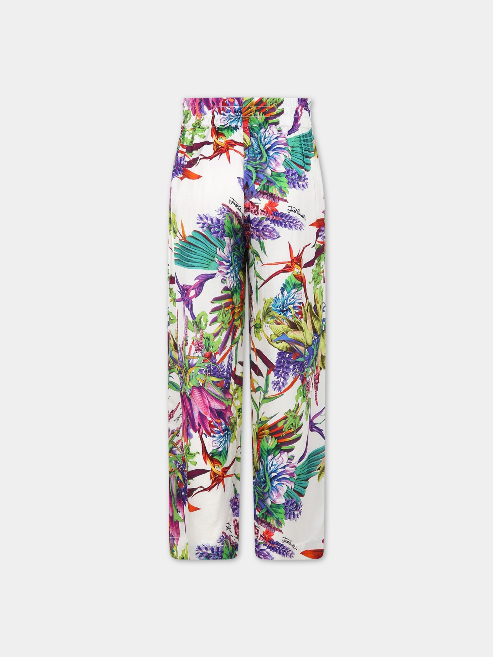 Pantaloni eleganti multicolor per bambina,Just Cavalli,JFPA002 VI22 D005