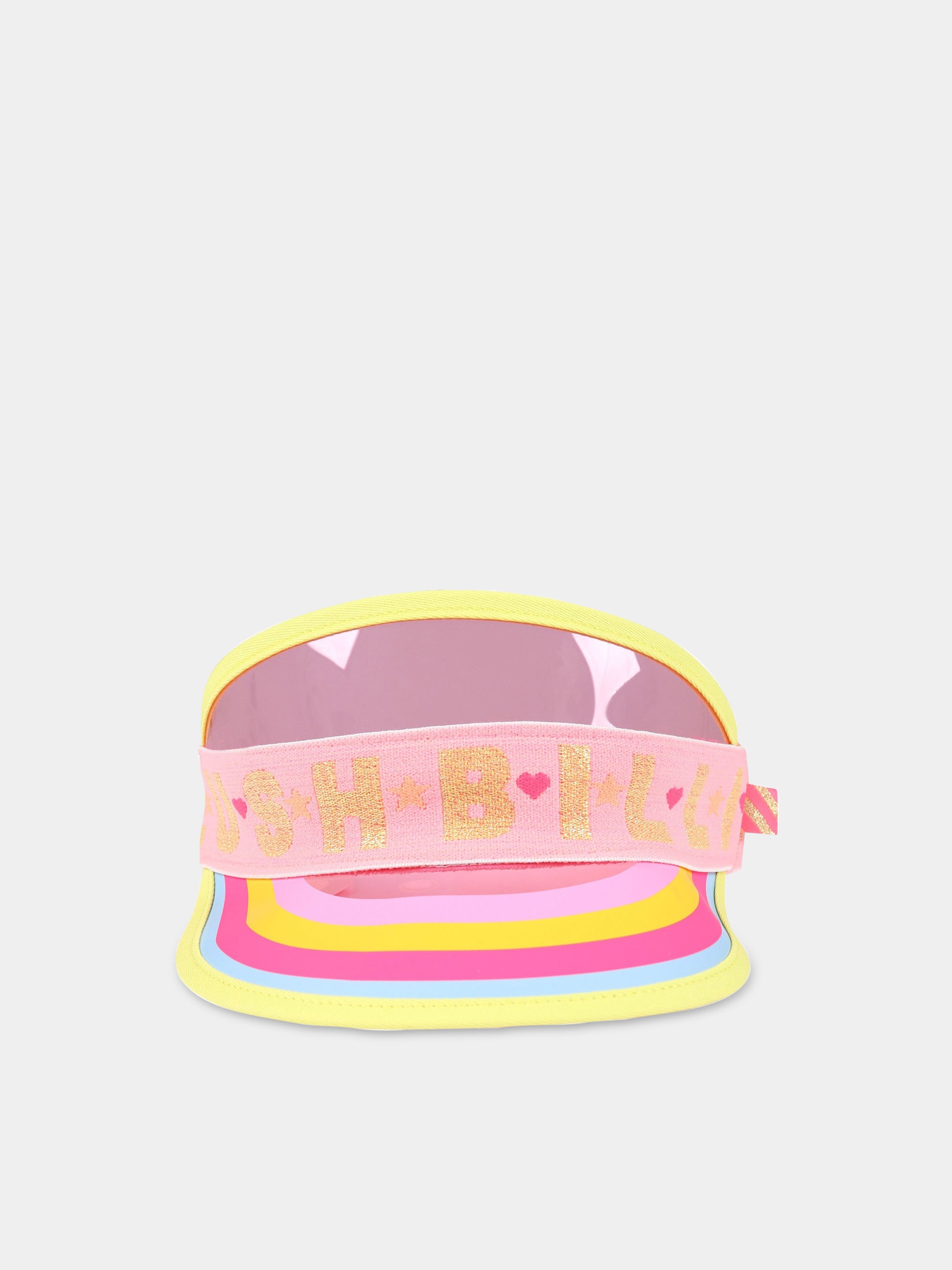 Visiera rosa per bambina con fascia logata,Billieblush,U11136 462