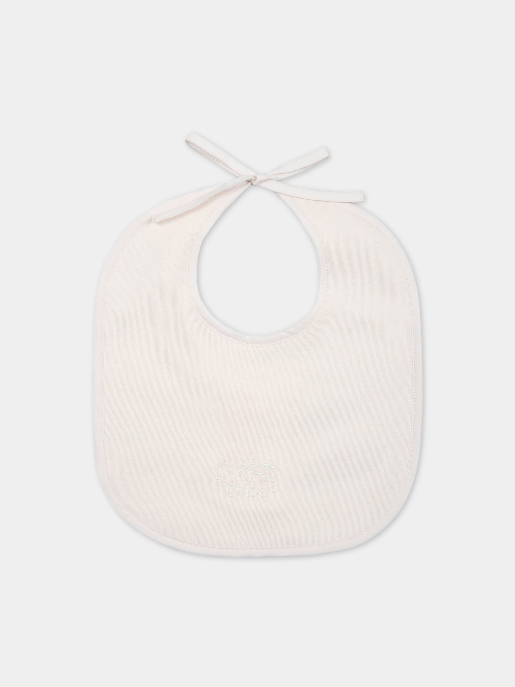 Set bianco per neonata con logo,Chloé Kids,C97303 117