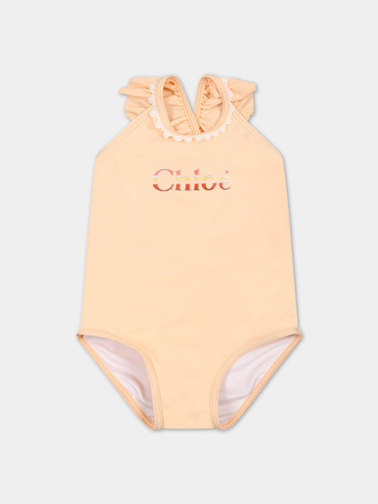 Costume  rosa intero per neonata,Chloé Kids,C07070 45F