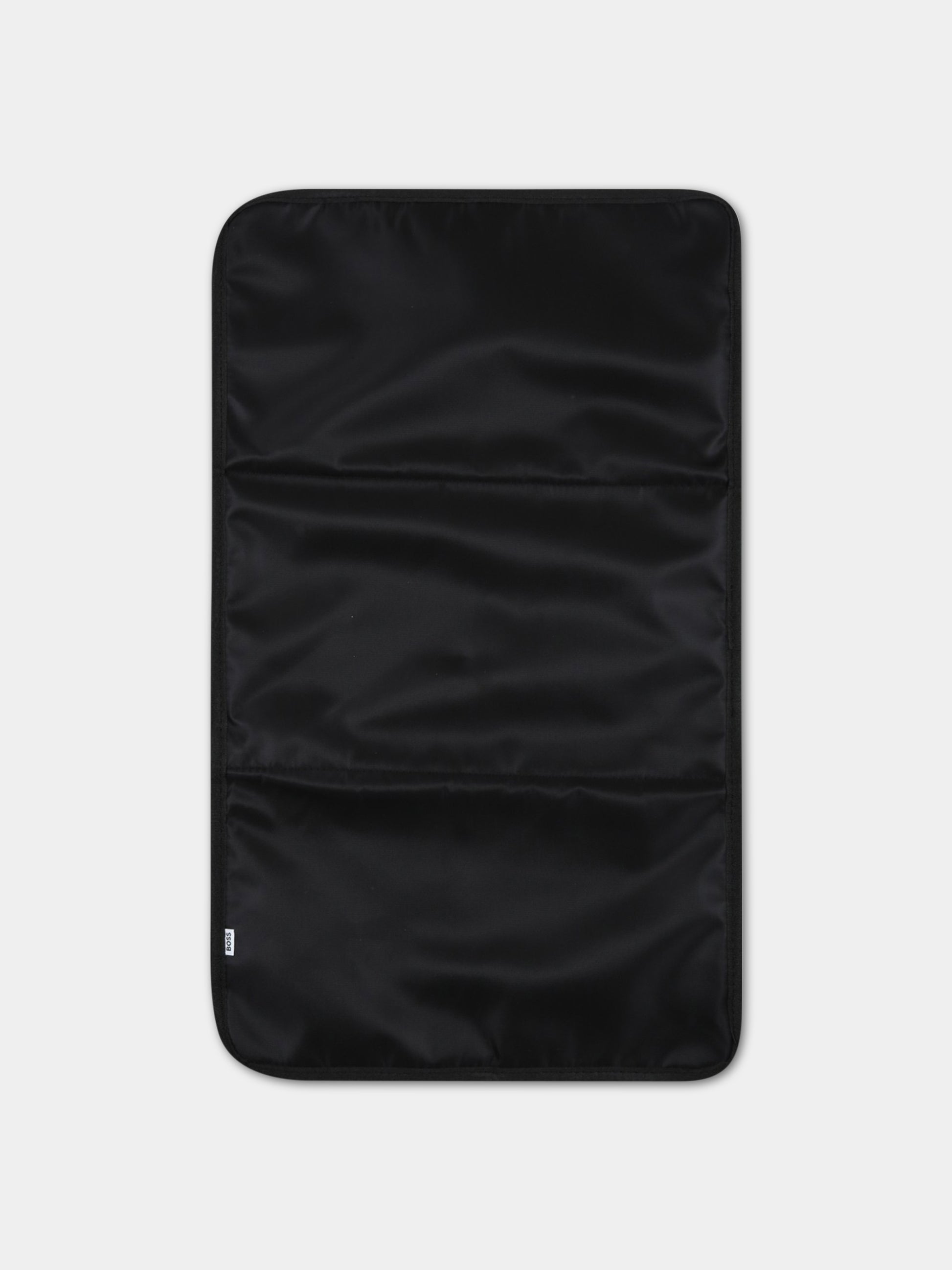 Borsa-mamma nera per neonato con patch logato,Boss,J90309 09B