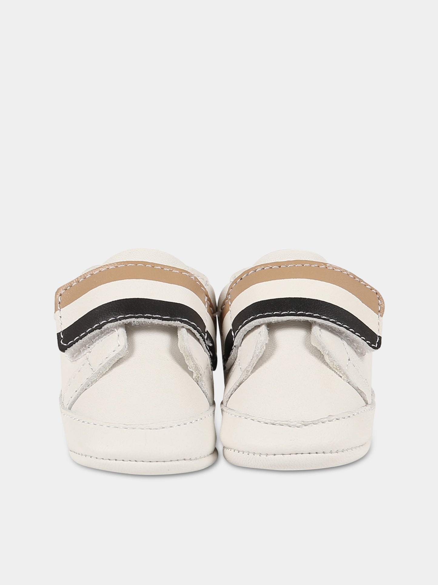 Sneakers bianco per neonato con logo,Boss,J99125 10P