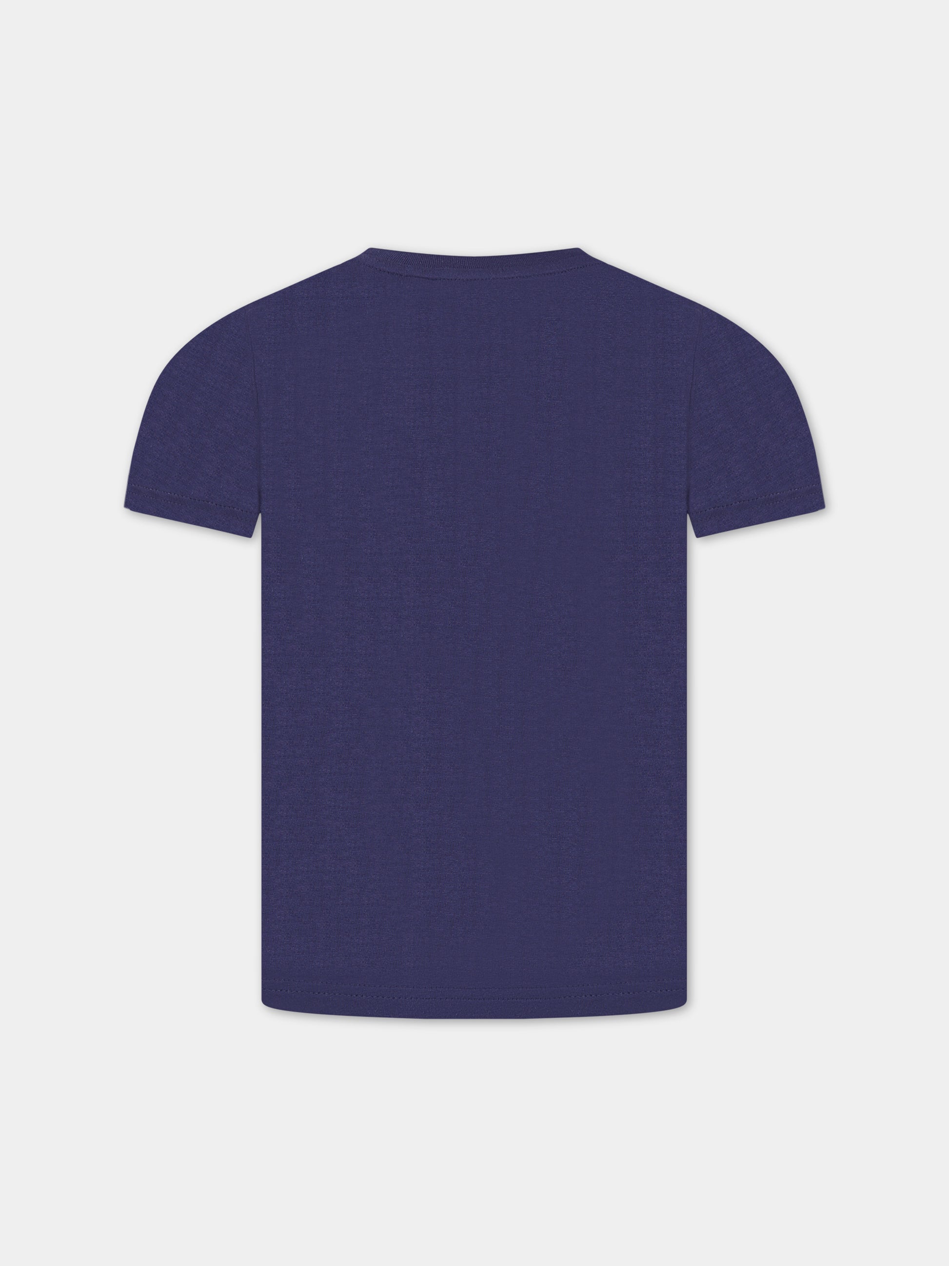 T-shirt blu per bambino con logo,Timberland,T25T77 85T