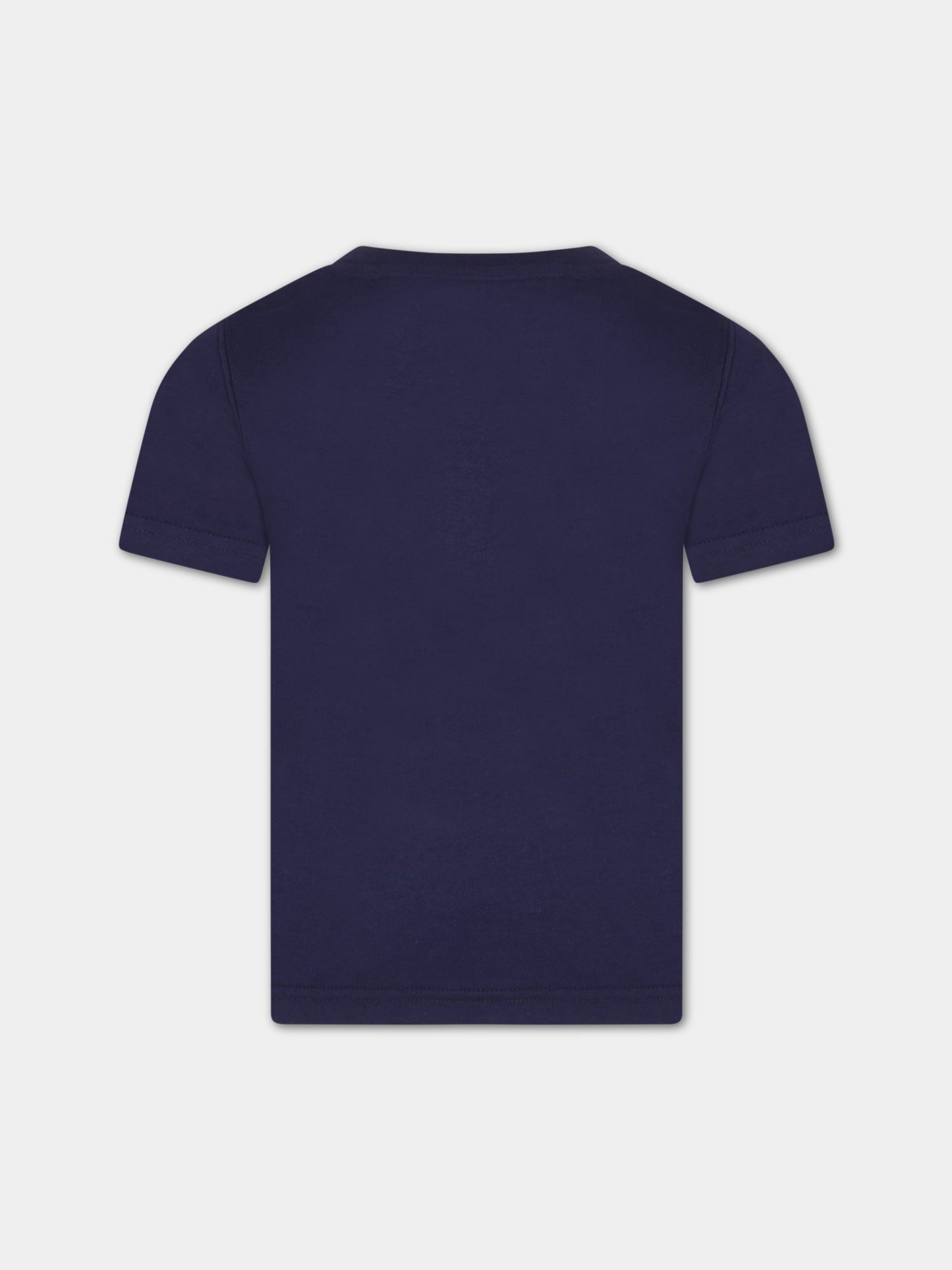 T-shirt blu per bambino con logo bianco,Timberland,T25T97 85T