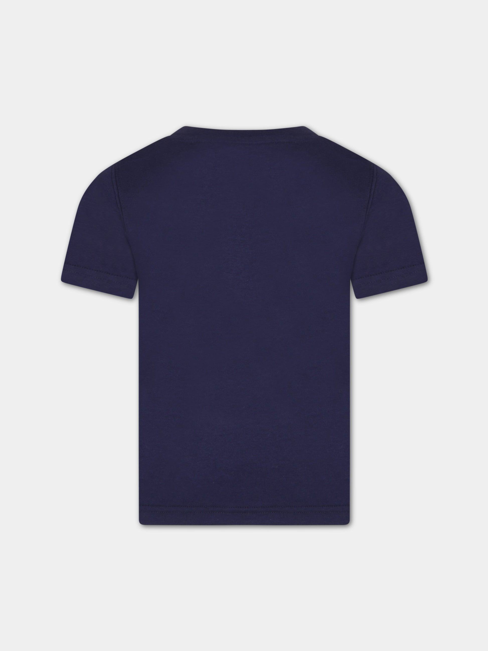 T-shirt blu per bambino con logo bianco,Timberland,T25T97 85T