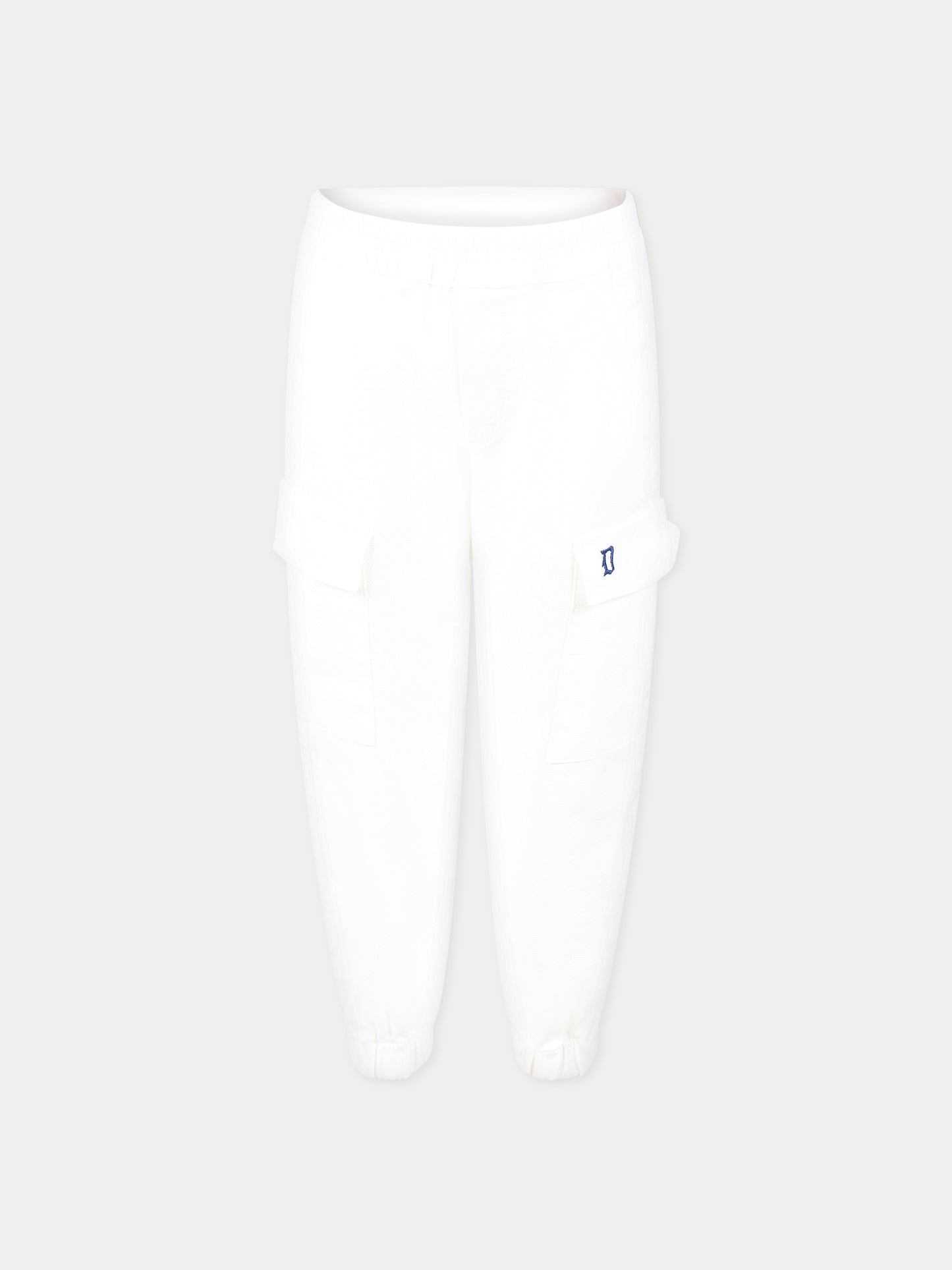 Pantaloni bianchi per bambino con logo,Dondup Kids,DMPA257 CE219 B006