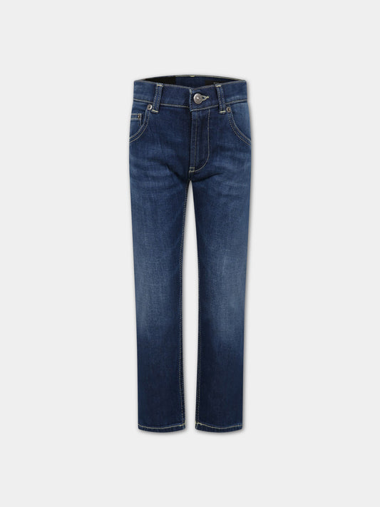 Jeans blu per bambino con logo,Dondup Kids,DMPA265C DS039 4011