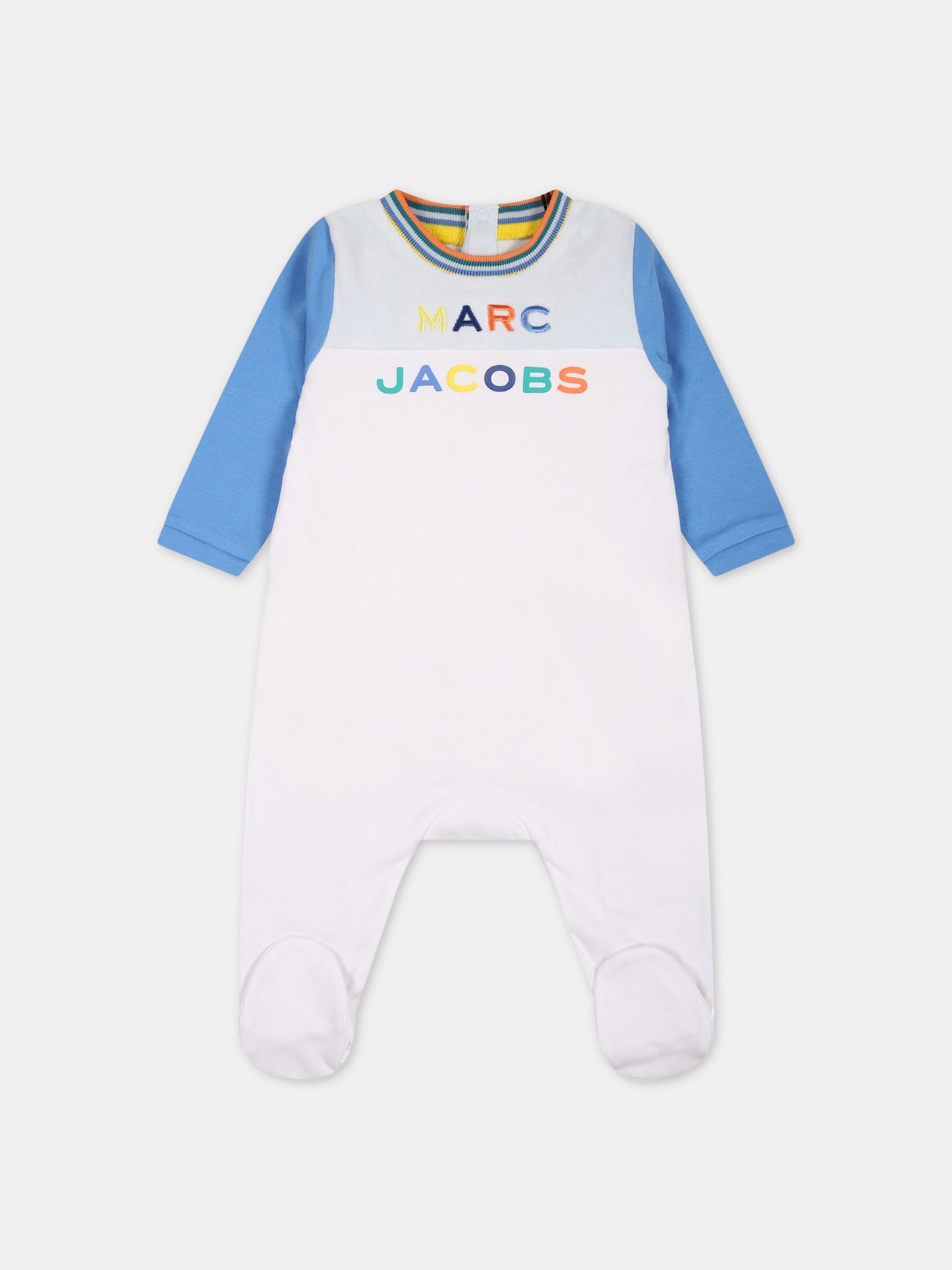 Tutina bianca per neonato con logo multicolor,Little Marc Jacobs,W97100 791