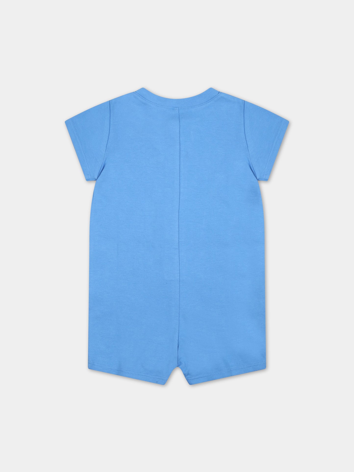 Pagliaccetto celeste per neonato con logo bianco,Little Marc Jacobs,W94078 784