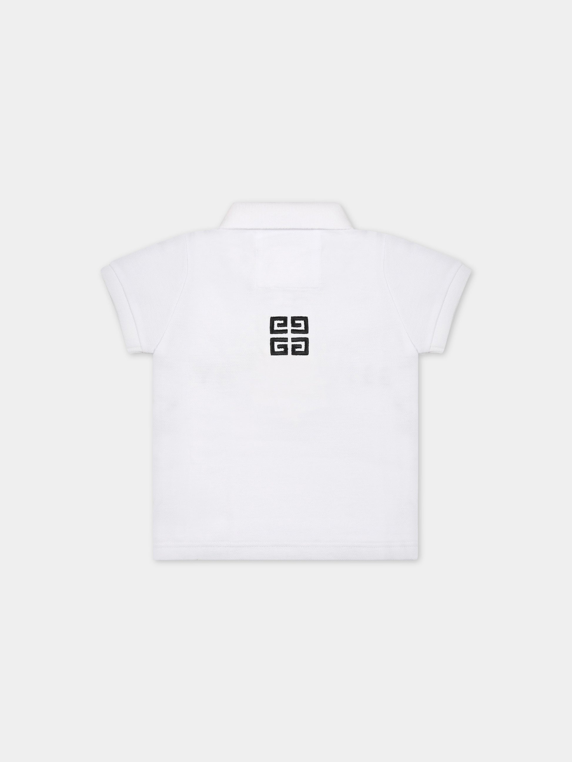 T-shirt bianca per neonato con iconico logo,Givenchy Kids,H05252 10P