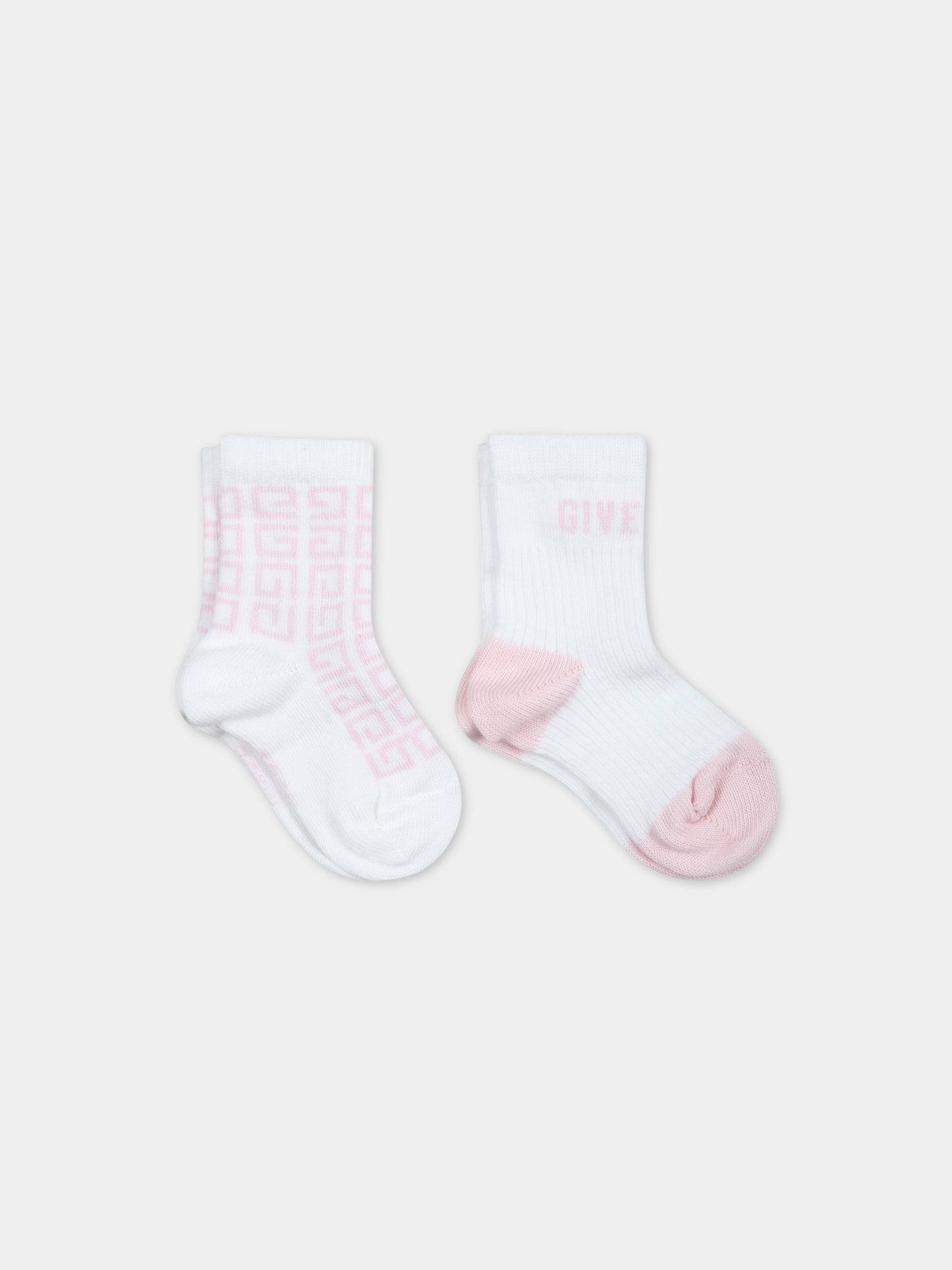 Set bianco per neonata con logo,Givenchy Kids,H90157 44Z