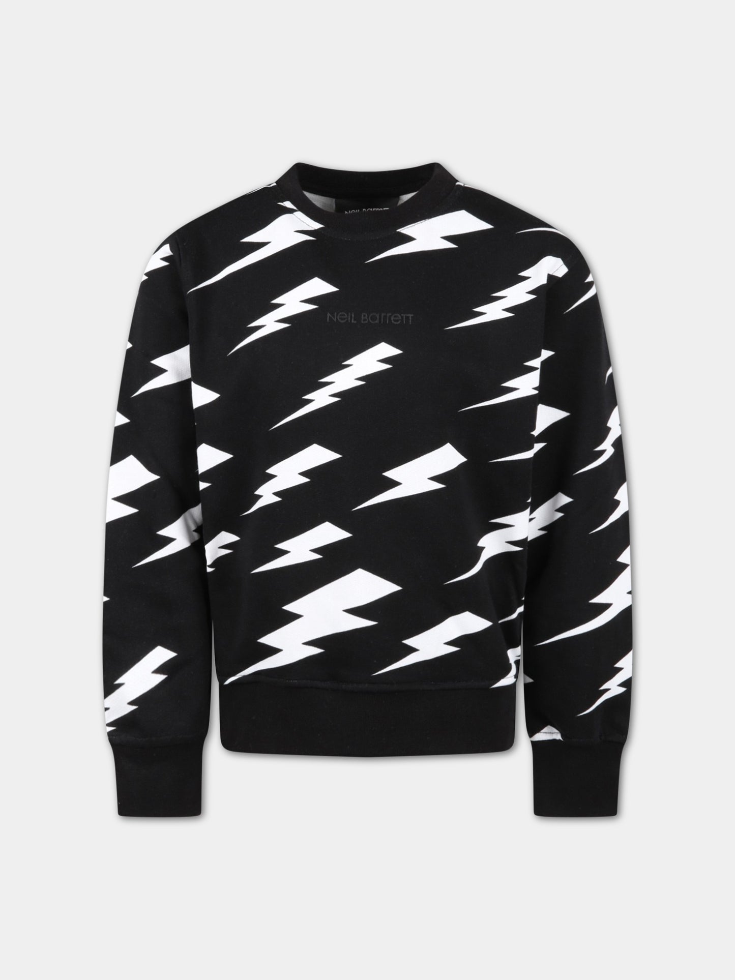 Felpa nera per bambino con saette,Neil Barrett Kids,033591 110