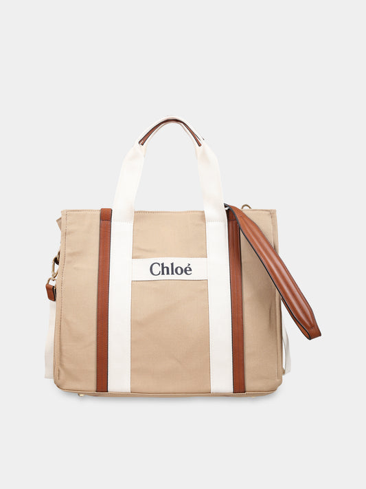 Borsa mamma beige per neonati,Chloé Kids,C90400 231