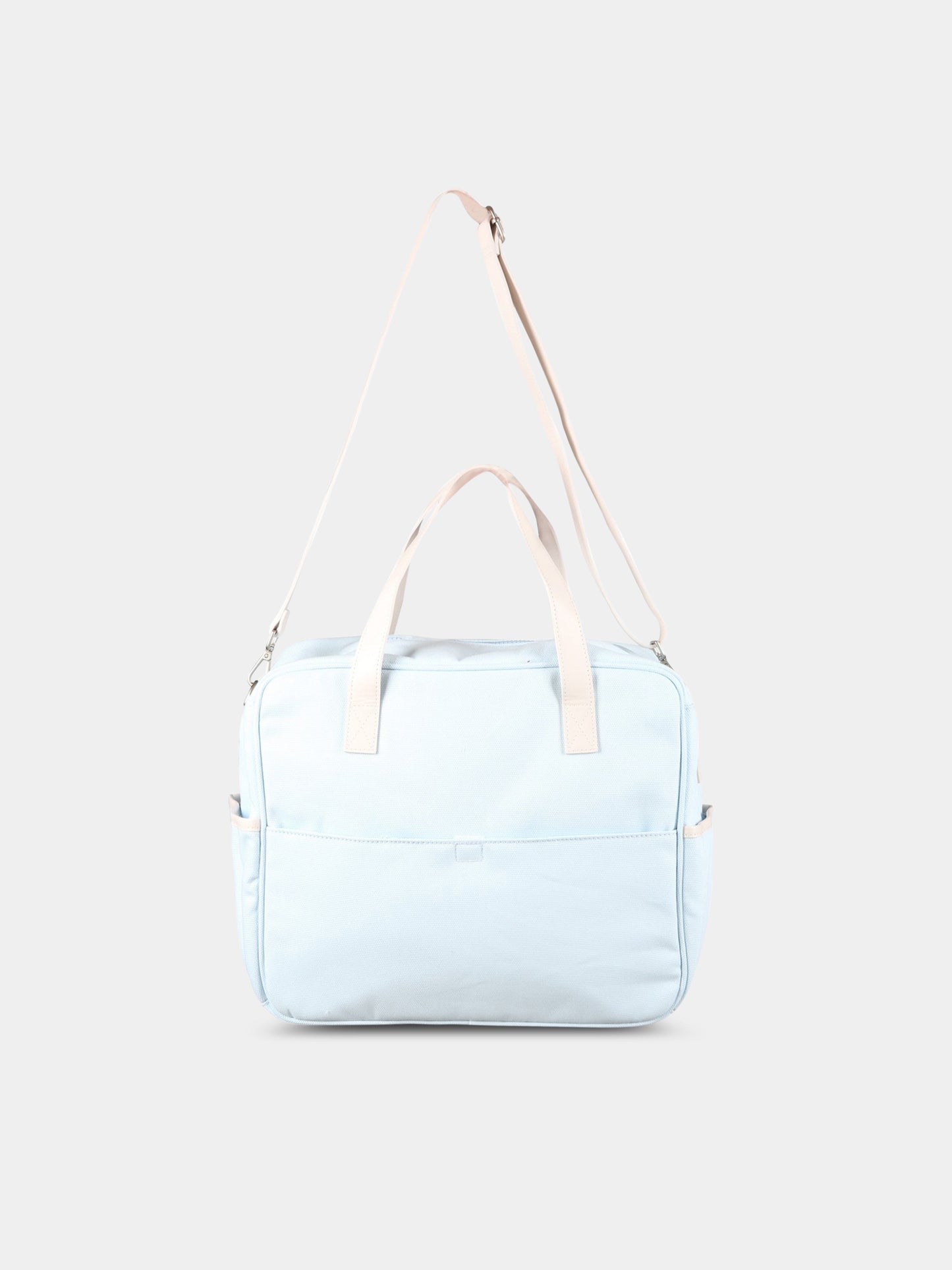 Borsa-mamma celeste per neonato con logo avorio,Kenzo Kids,K90094 78B