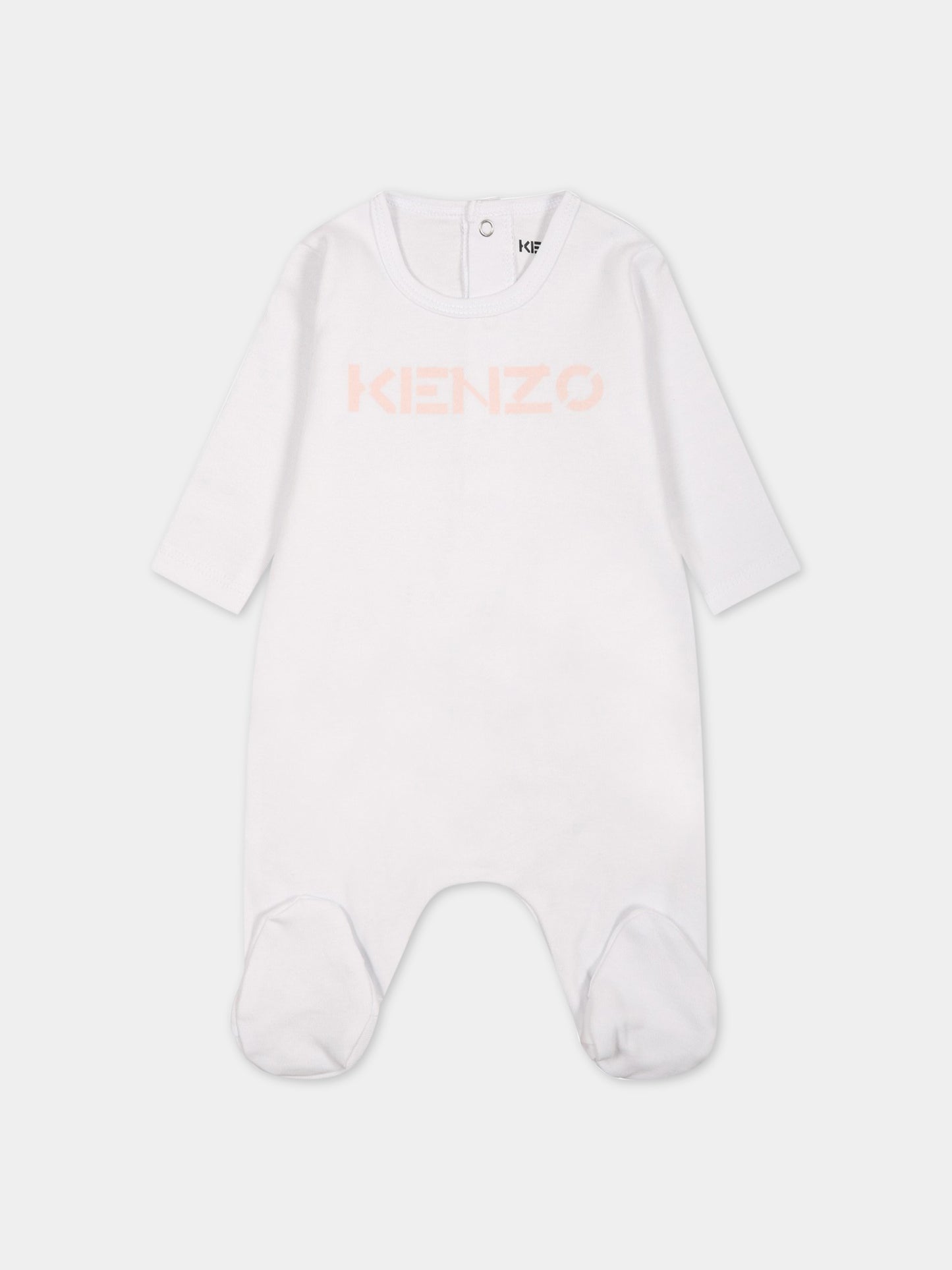 Set multicolor per neonata con logo e  elefante,Kenzo Kids,K98111 A41