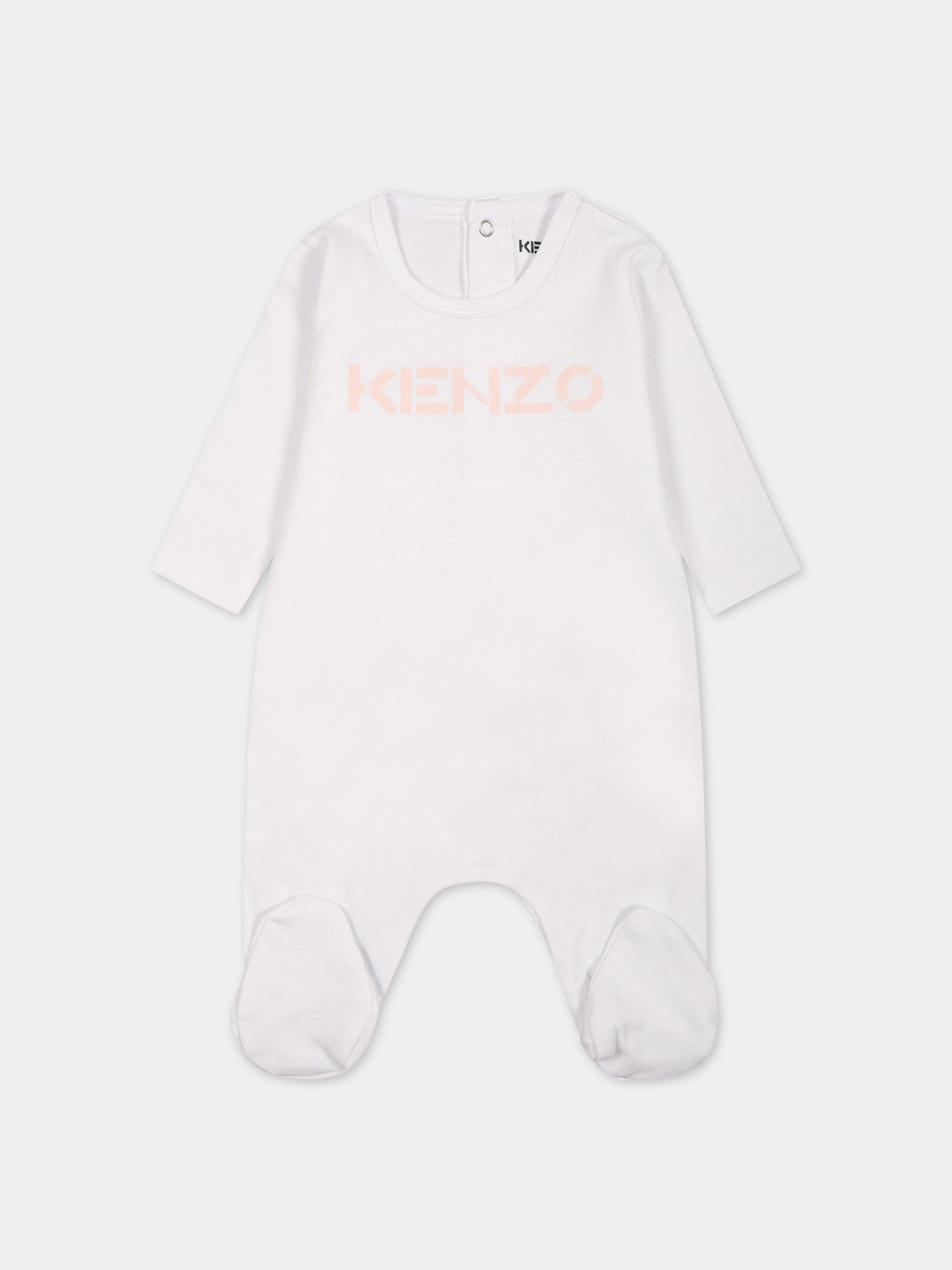 Set multicolor per neonata con logo e  elefante,Kenzo Kids,K98111 A41