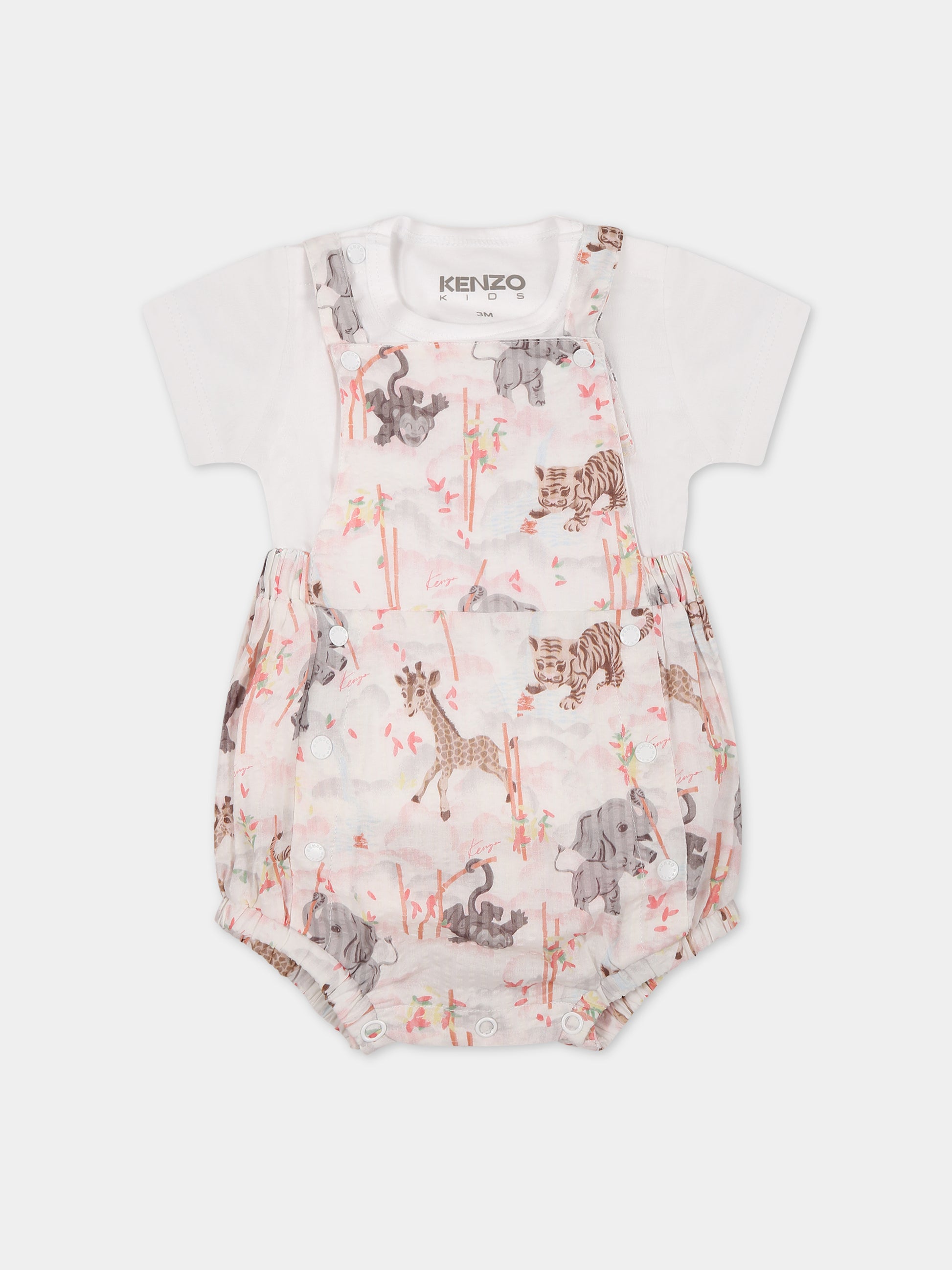 Completo multicolor per neonata con logo,Kenzo Kids,K98104 10P