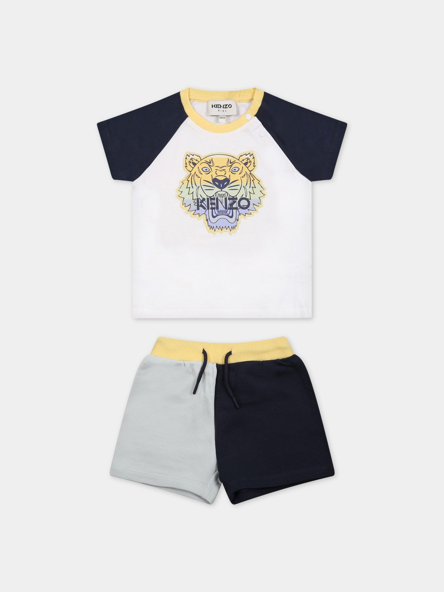 Completo multicolor per neonato con iconica tigre,Kenzo Kids,K08055 10P
