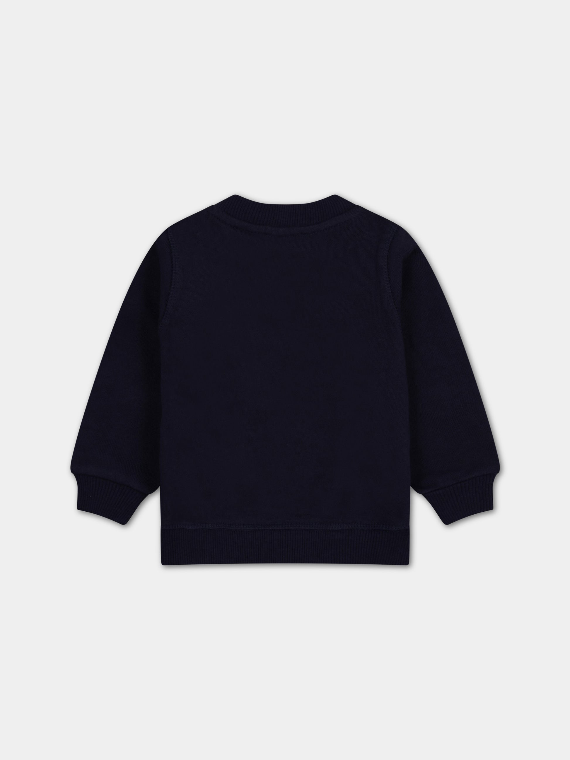 Felpa blu per neonato con iconica tigre,Kenzo Kids,K05485 85M