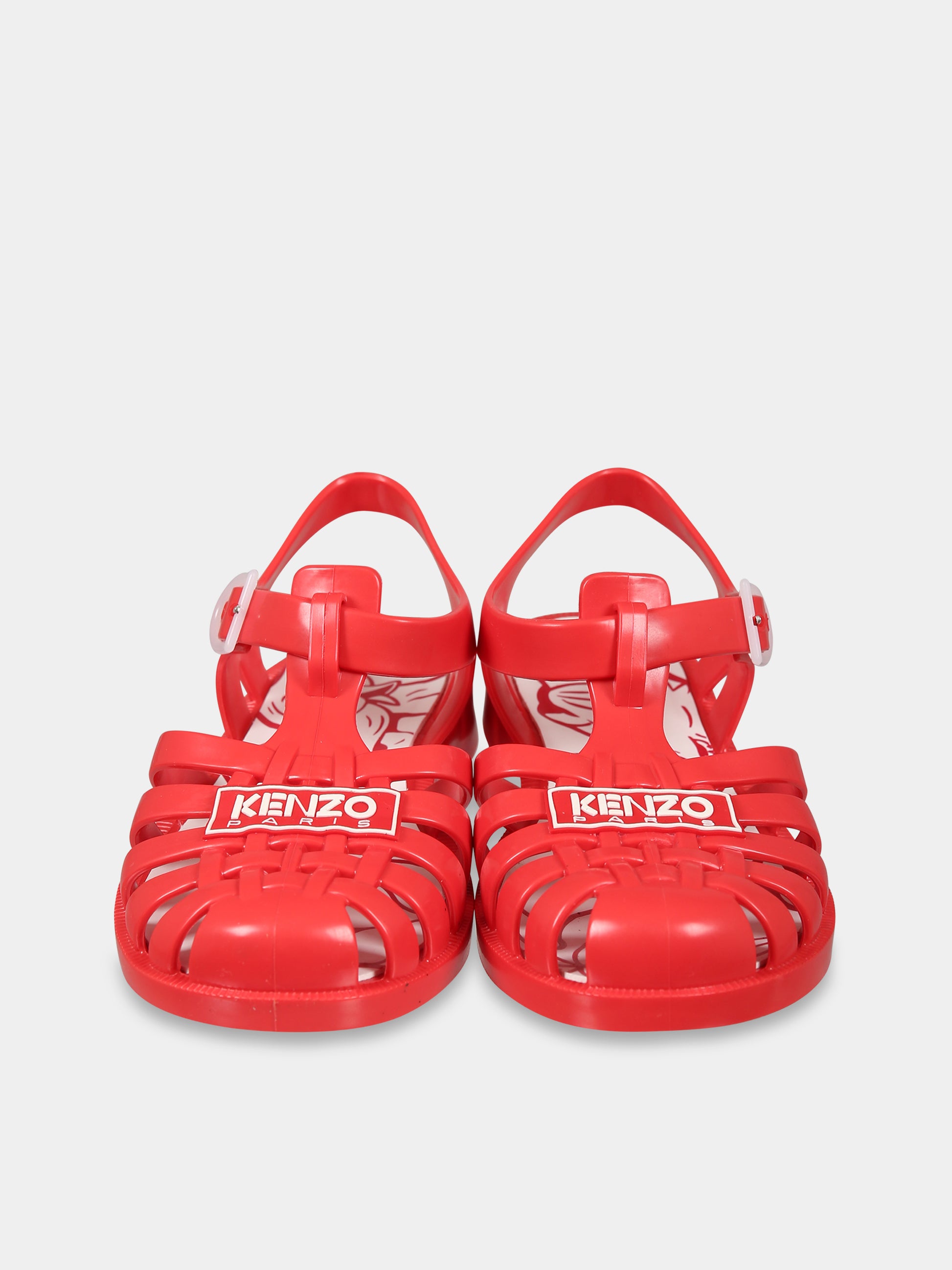 Sandali rosso per bambini con logo,Kenzo Kids,K59070 987