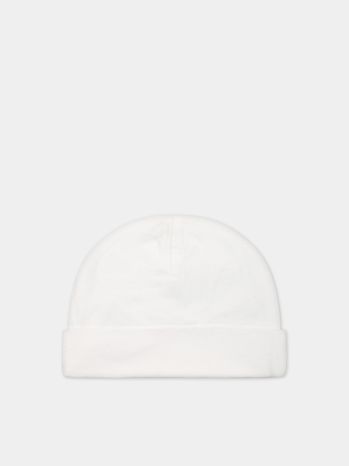 Cappello bianco per neonata con logo,Ermanno Scervino Junior,SNCP001C JE199 0001