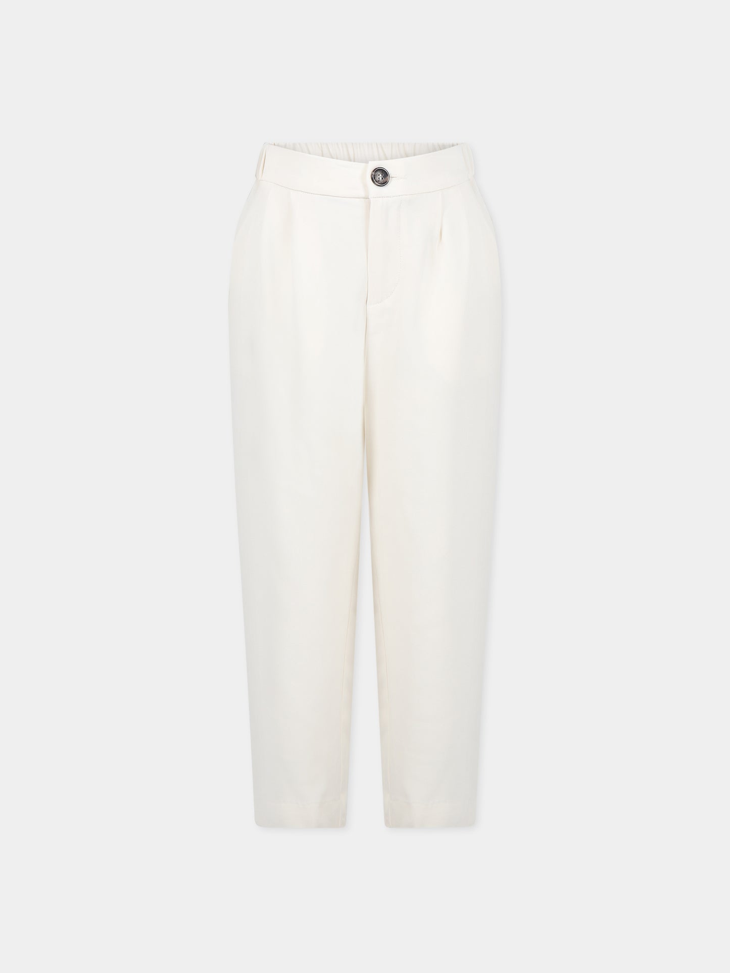 Pantaloni bianco per bambina,Douuod Kids,DS6R10 K0118 106
