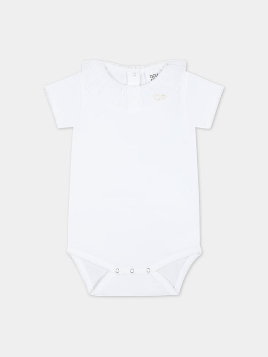 Body bianco per neonata con cuori,Douuod Kids,DSA001 Z0761 100