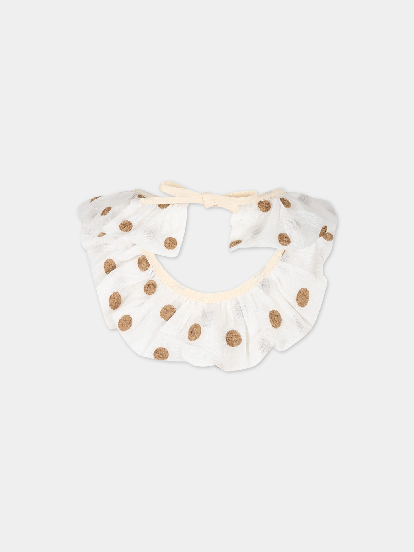 Colletto bianco per bambina,Caffe' D'orzo,ZS0A13 K0133 101MA