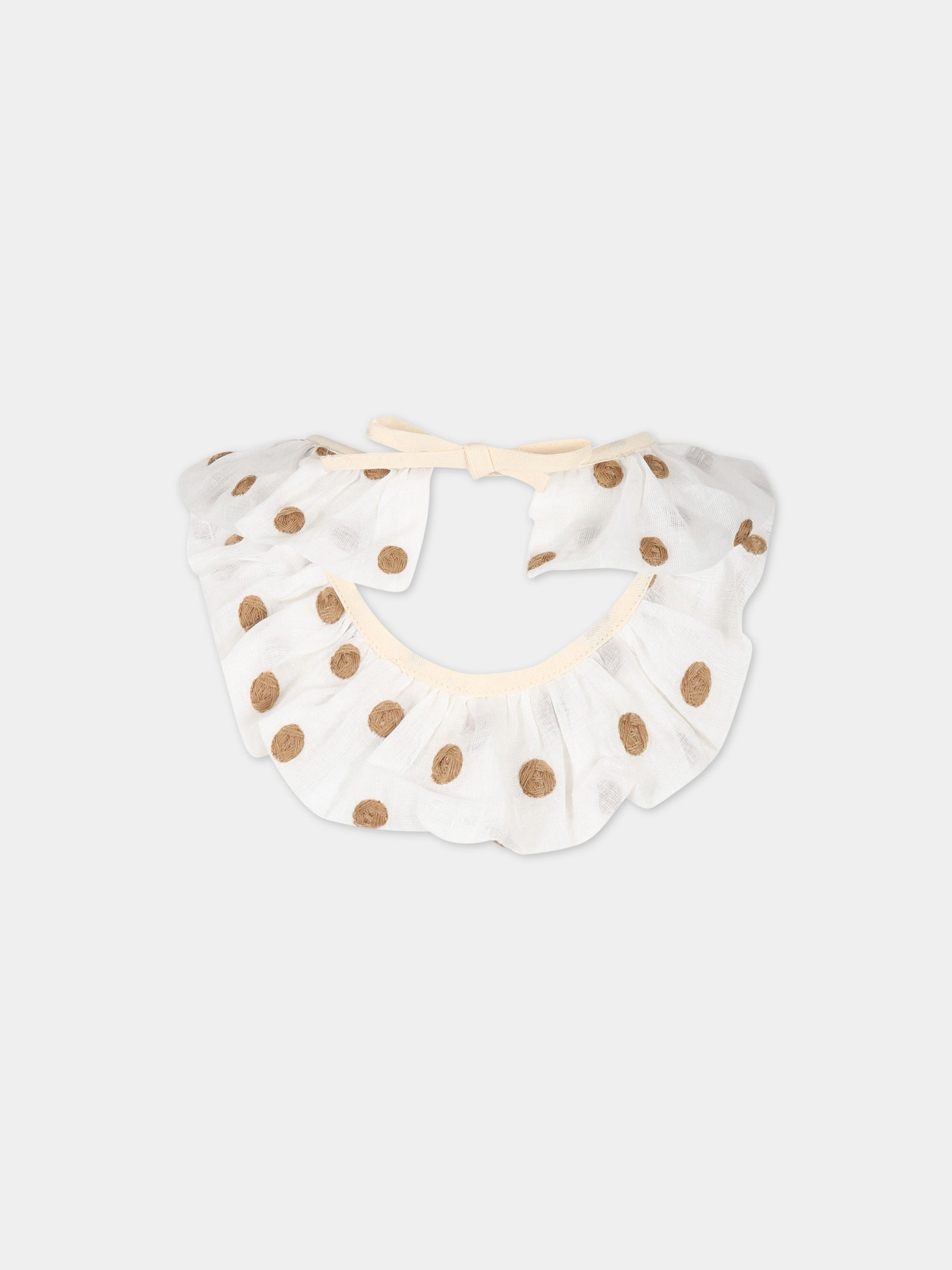 Colletto bianco per bambina,Caffe' D'orzo,ZS0A13 K0133 101MA