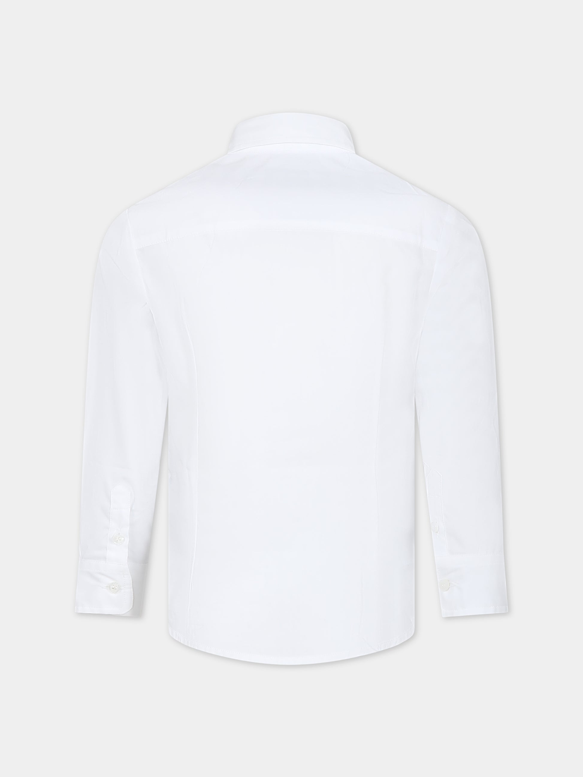 Camicia bianca per bambino con logo,Fay Kids,FS5P30 P0013 100