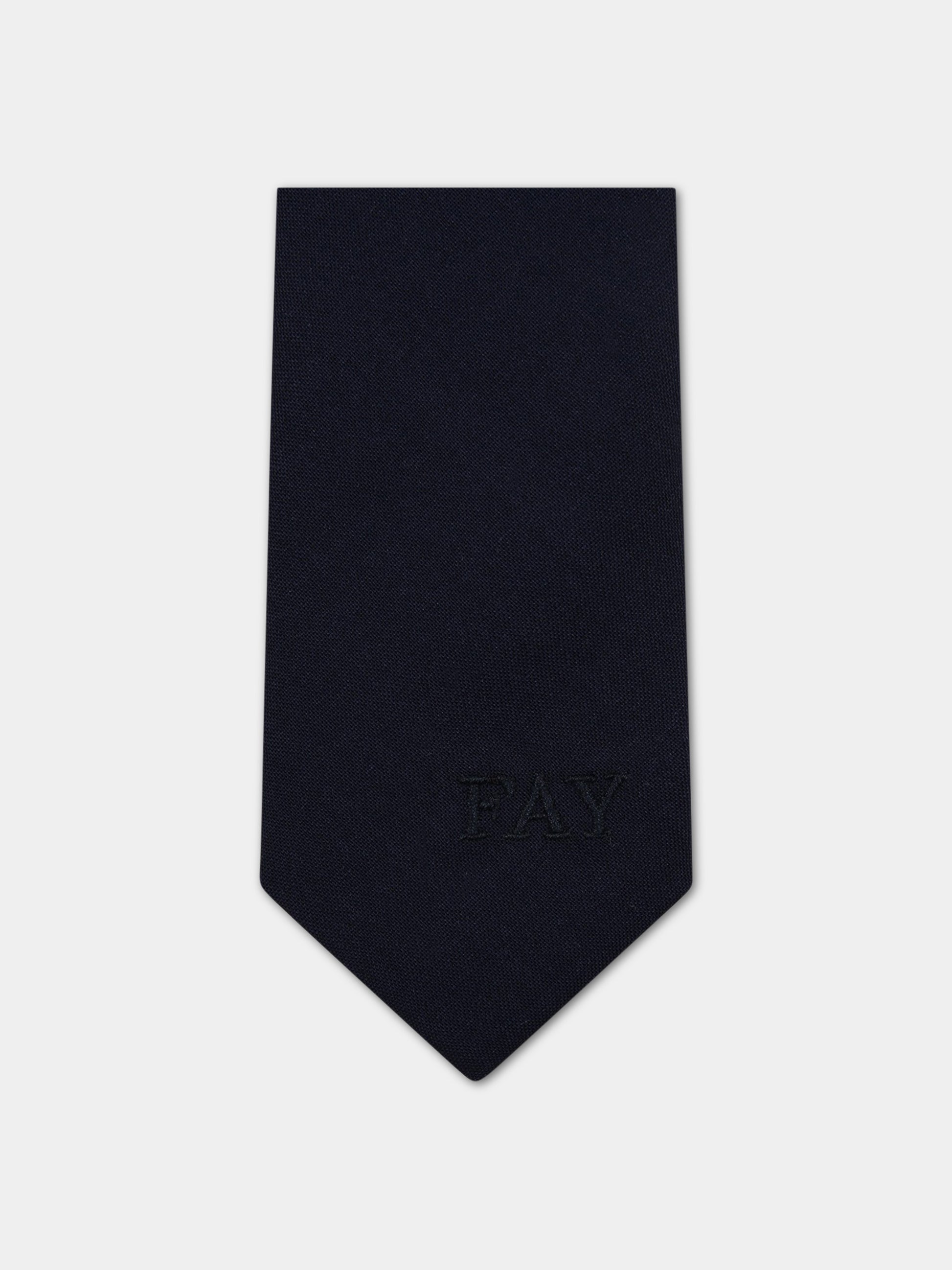 Cravatta blu per bambino con logo ricamato,Fay Kids,FS0P54 I0142 621