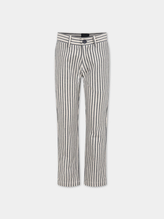 Pantaloni multicolor per bambino con logo,Fay Kids,FS6Q20 G0095 101BL