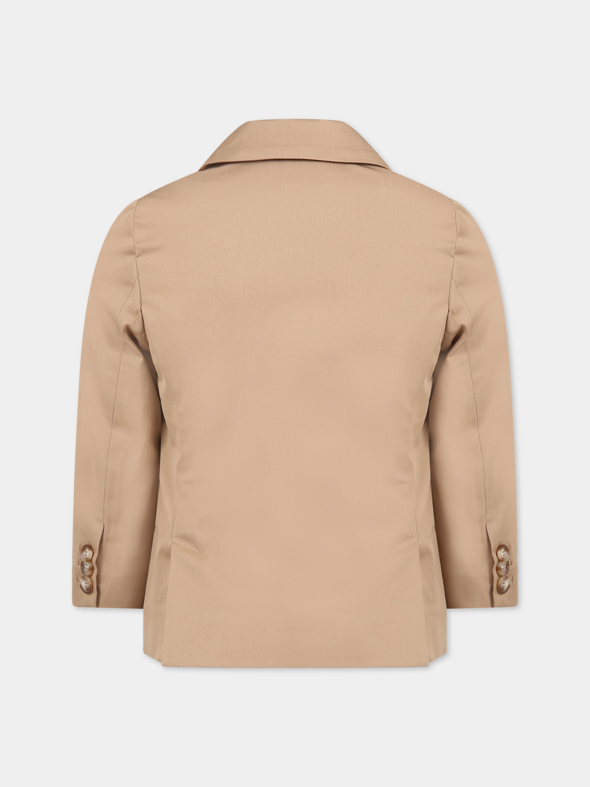 Giacca beige per bambino con pochette,Fay Kids,FS2P04 G0019 112