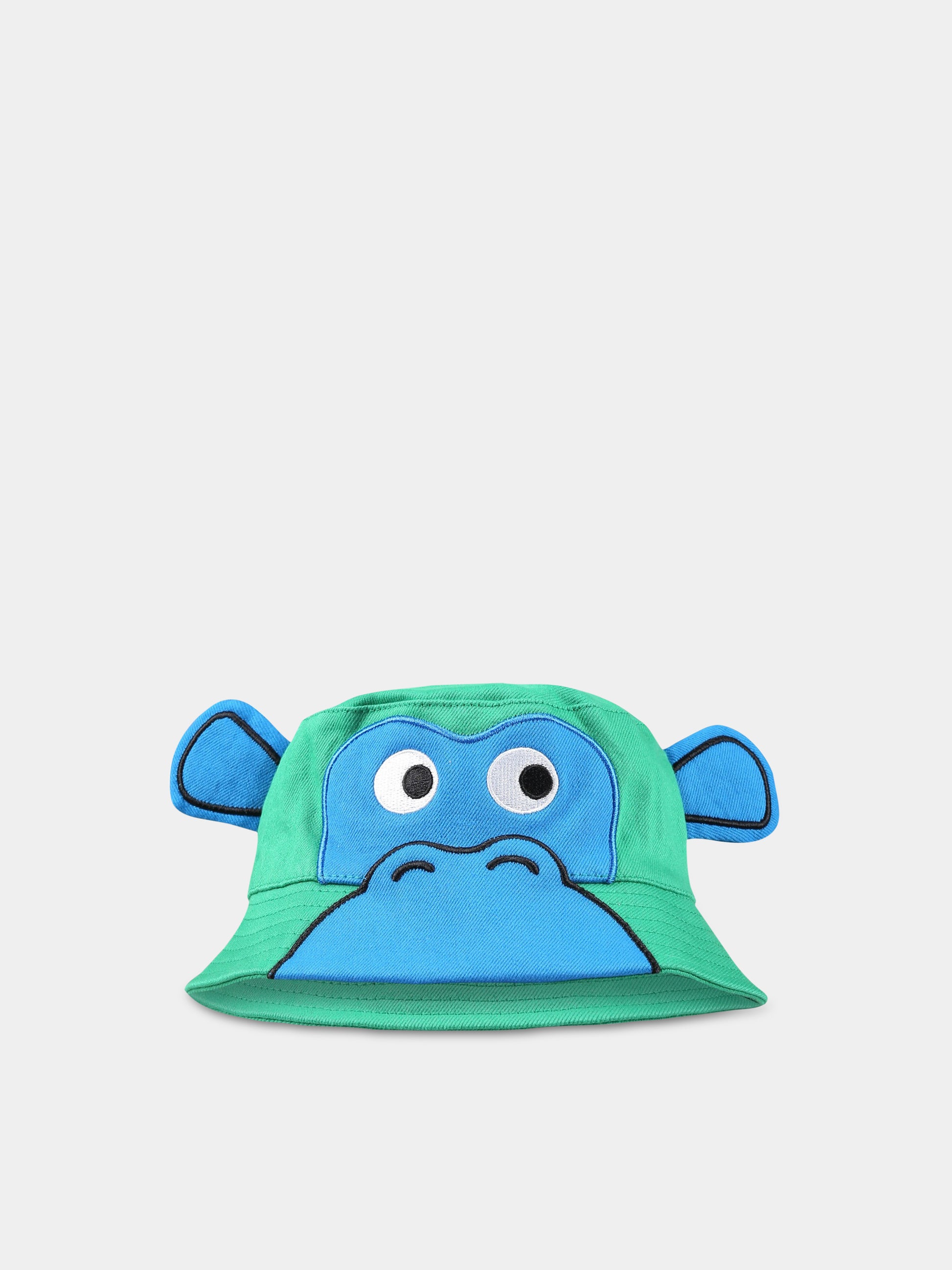 Cloche verde per neonato con patch,Stella Mccartney Kids,TS0047 Z0156 711