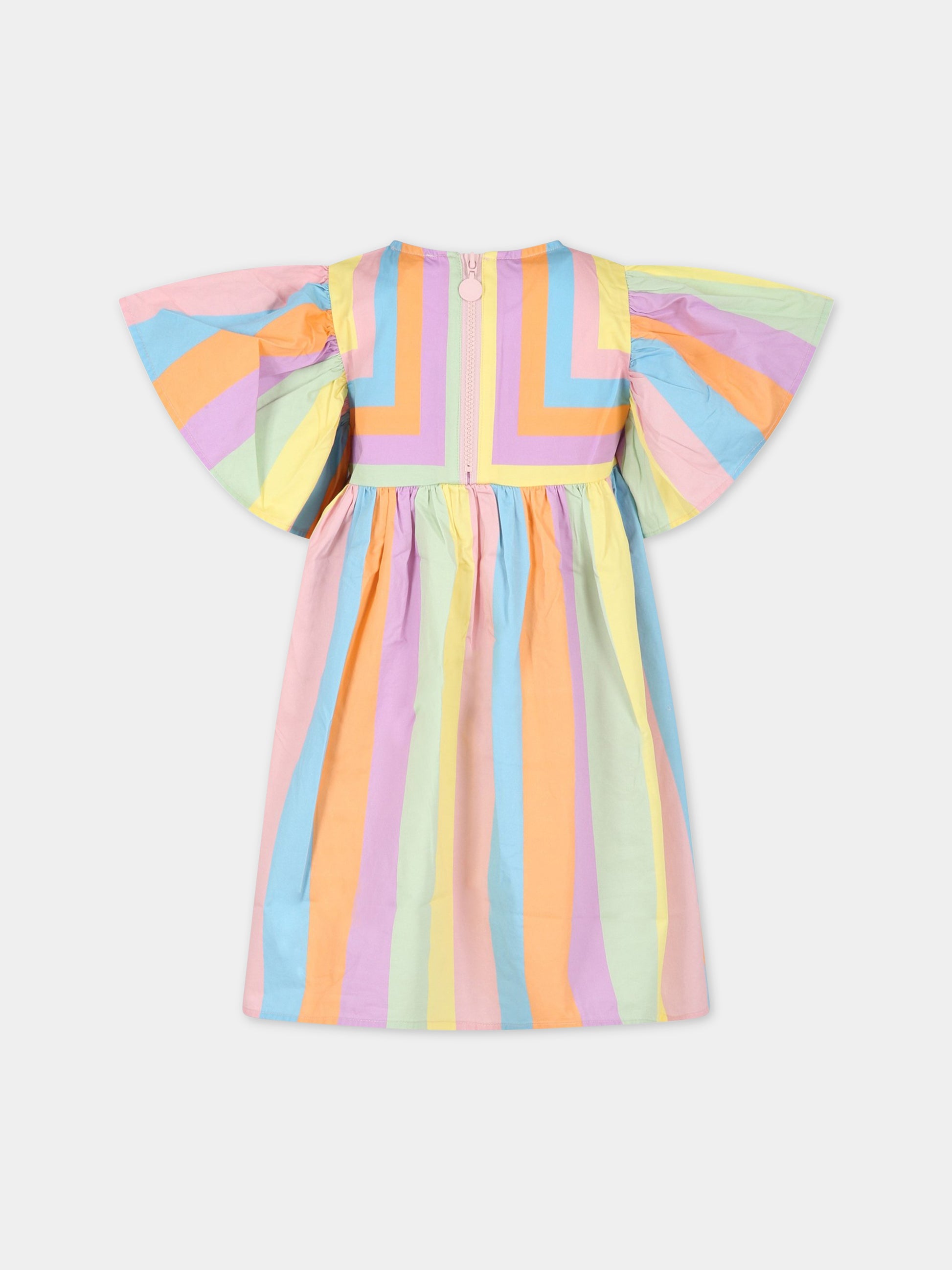 Vestito multicolor per bambina con rouches,Stella Mccartney Kids,TS1B11 Z1109 999MC