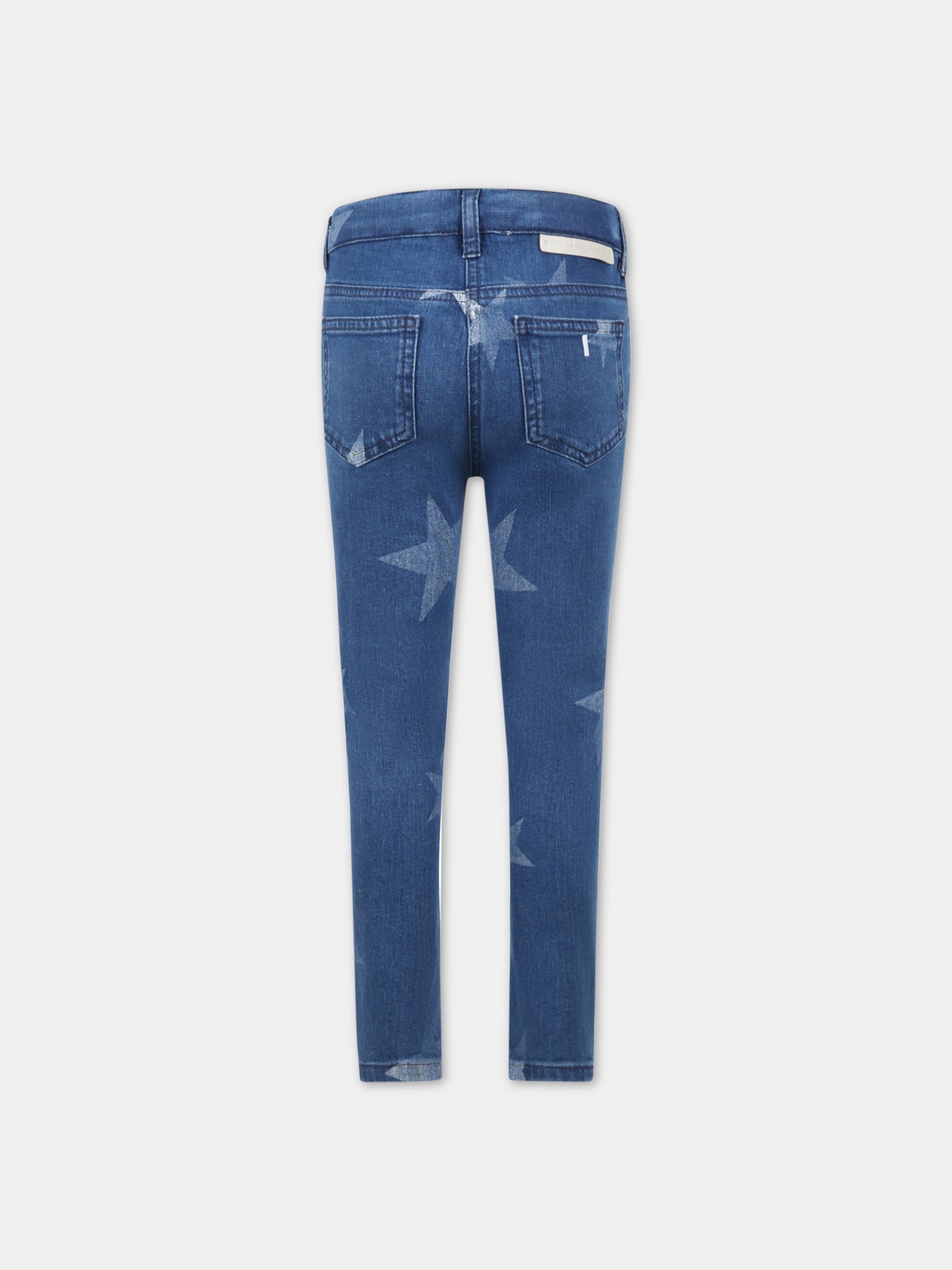 Jeans blu per bambina con stelle,Stella Mccartney Kids,TS6E10 Z0863 620BC