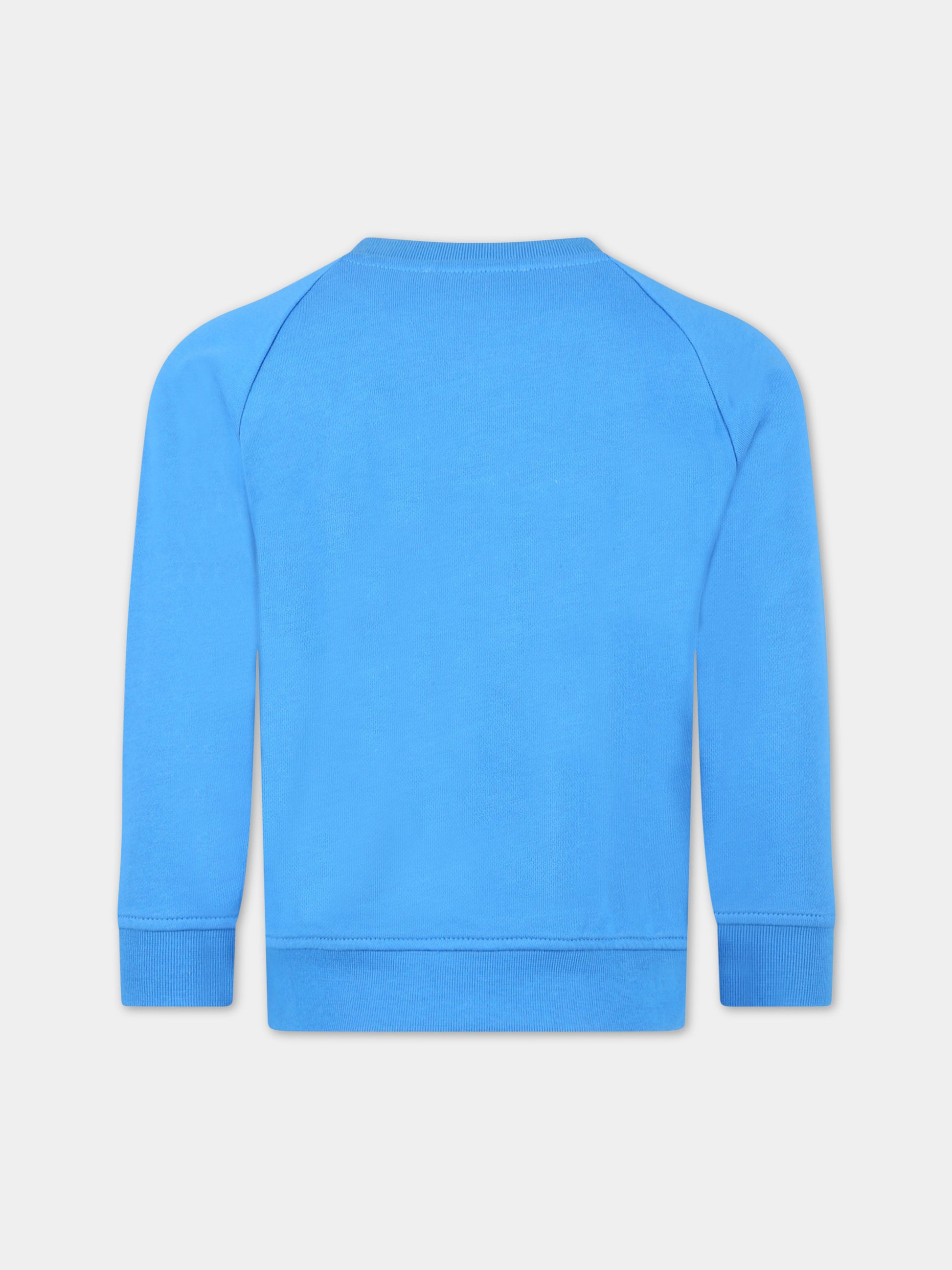 Felpa azzurra per bambino con patatine,Stella Mccartney Kids,TS4Q80 Z0499 611