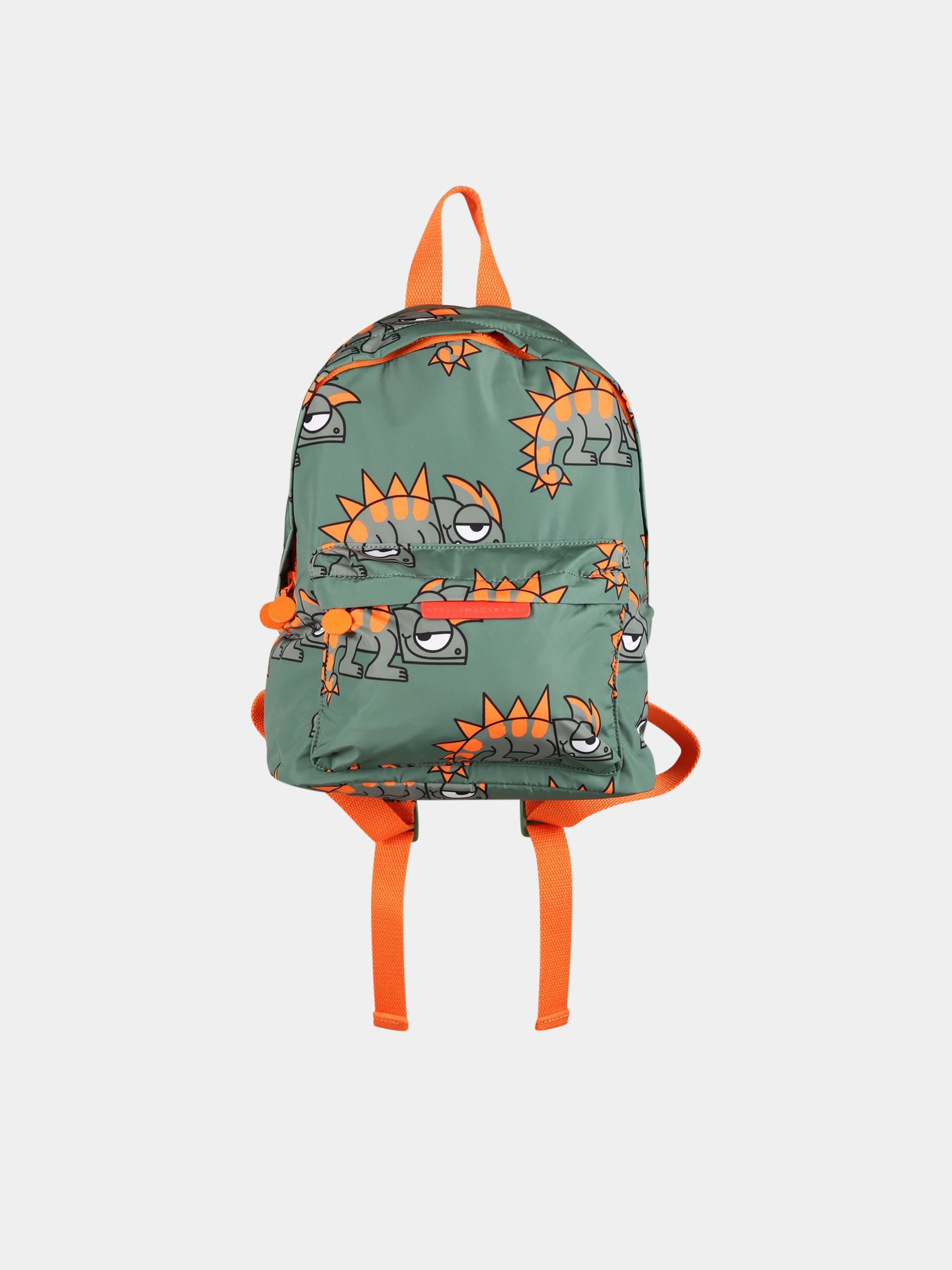 Zaino verde bambino con stampa,Stella Mccartney Kids,TS0P18 Z0996 715MC