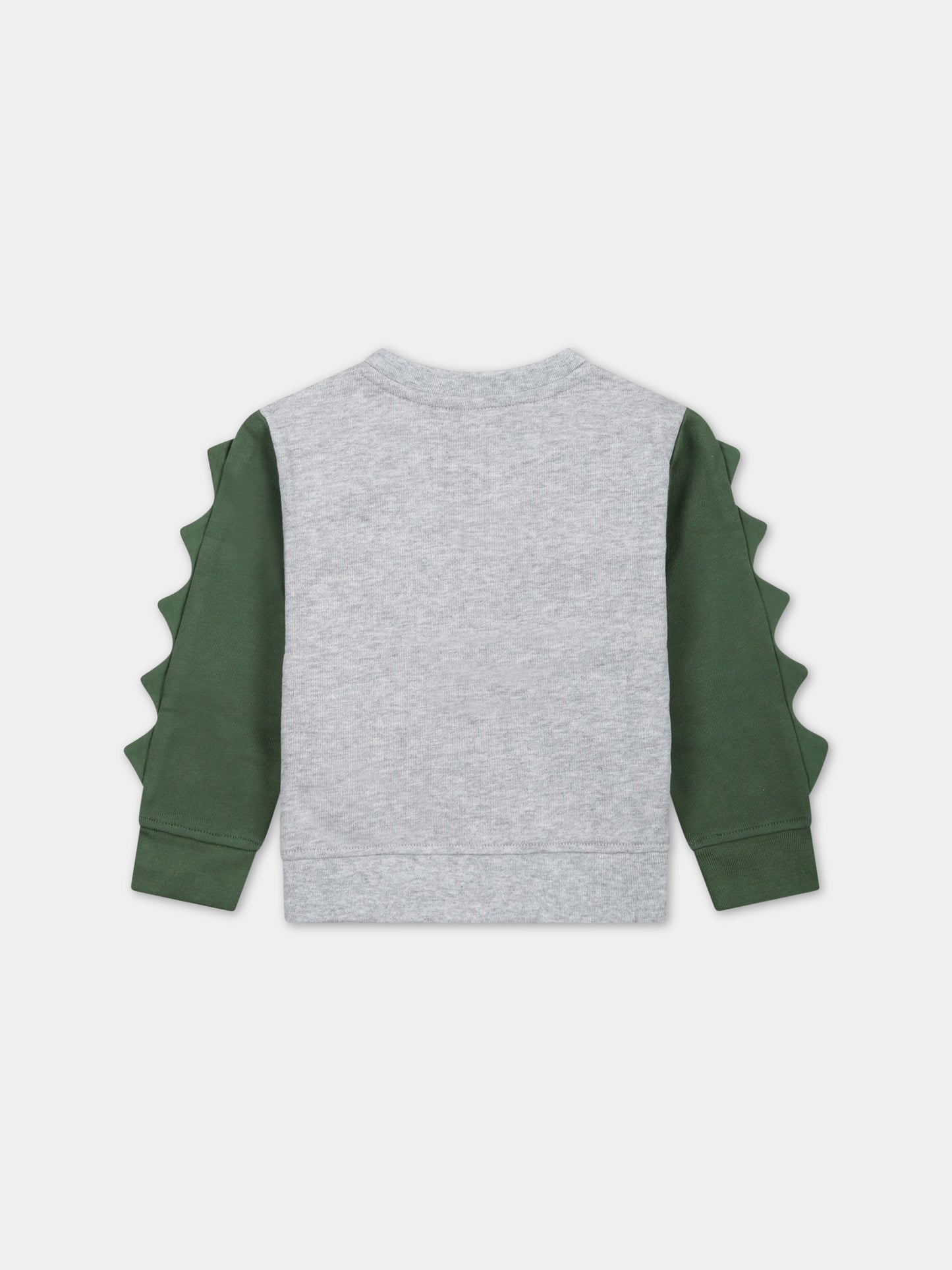 Felpa grigia per neonato con camaleonti,Stella Mccartney Kids,TS4550 Z0499 904