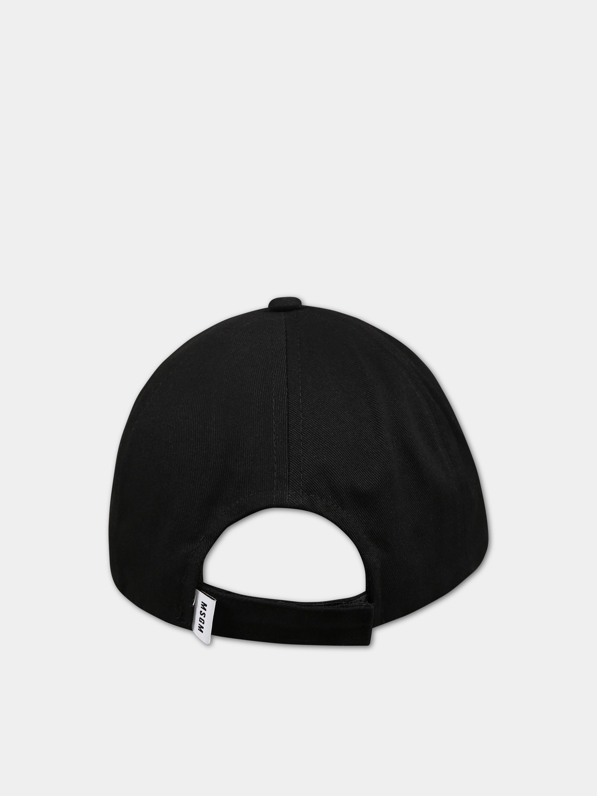 Cappello nero per bambino con logo,Msgm Kids,MS029389 110