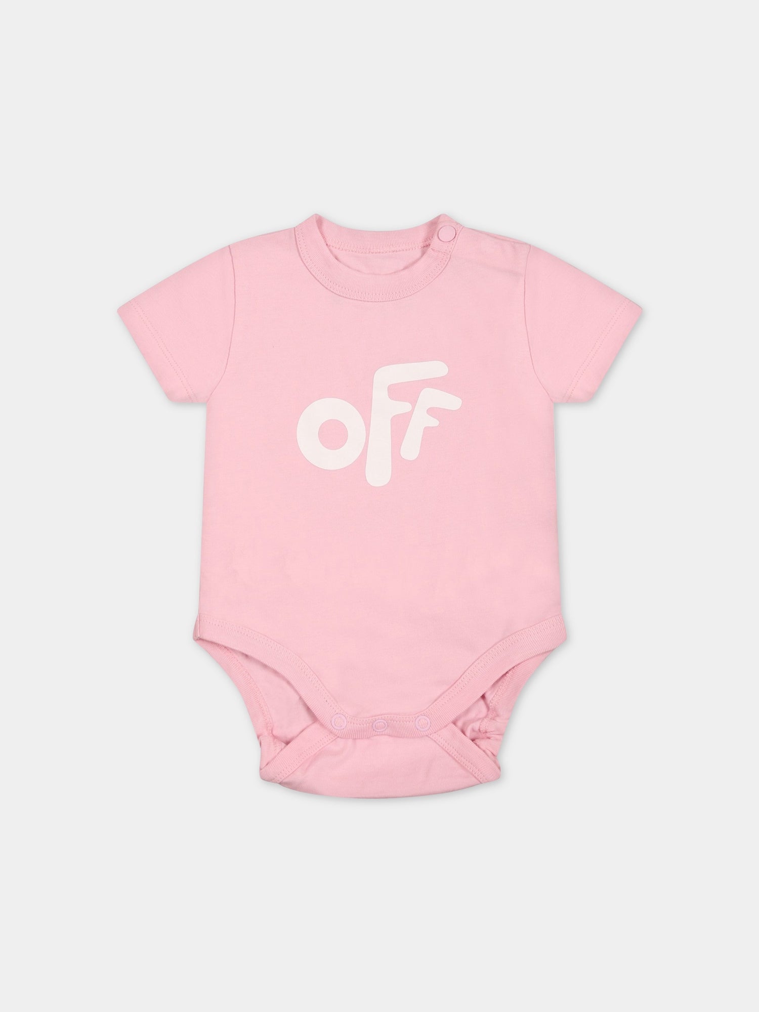 Set rosa per neonata con logo,Off White,OG2X005S23JER0033001