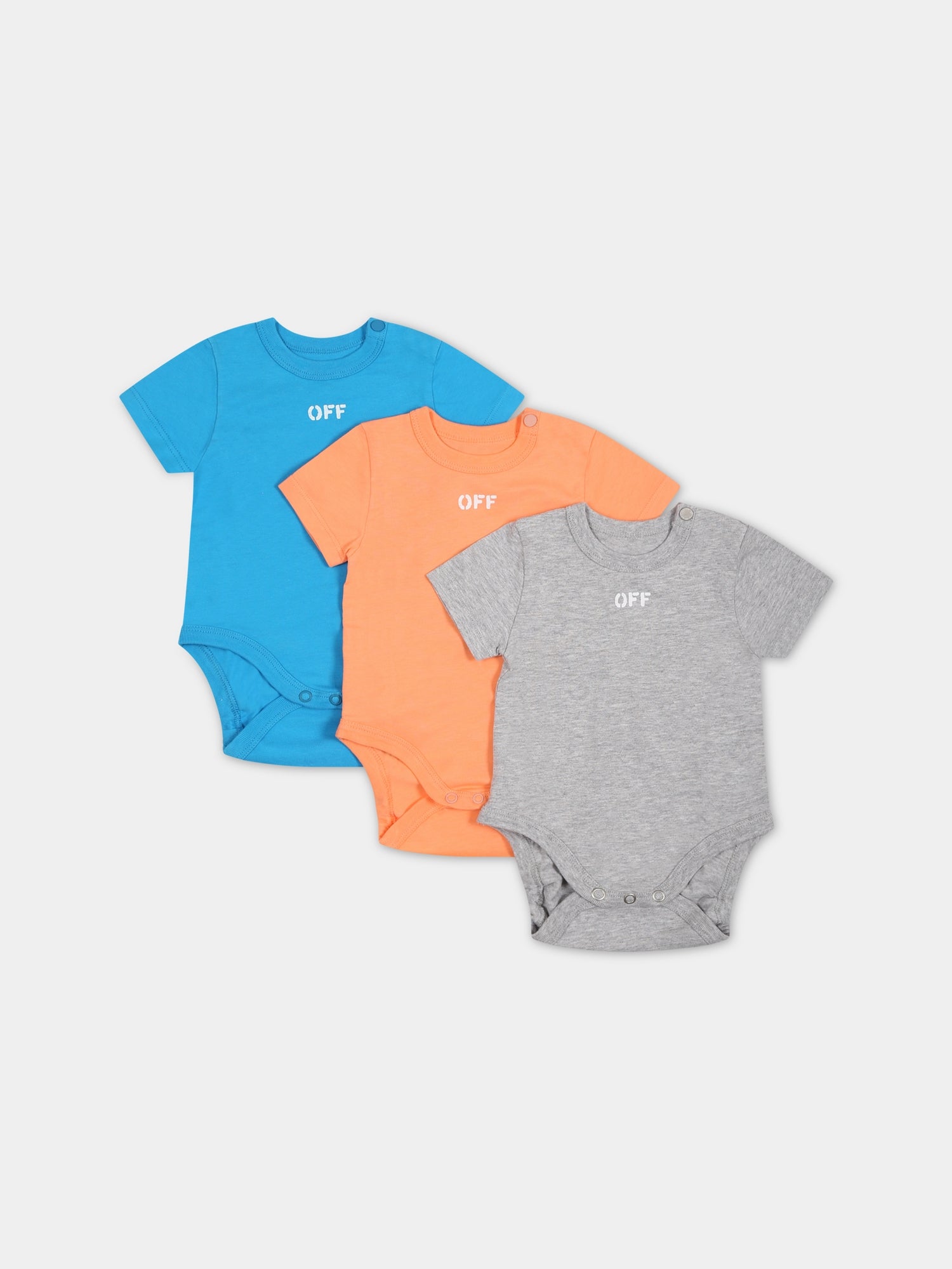 Set multicolor per neonato con logo bianco,Off White,OB2X001S23JER0018401